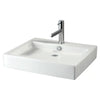 [0621001.020] Studio® 22 x 18-1/2-Inch Above Counter Sink With Center Hole Only - White