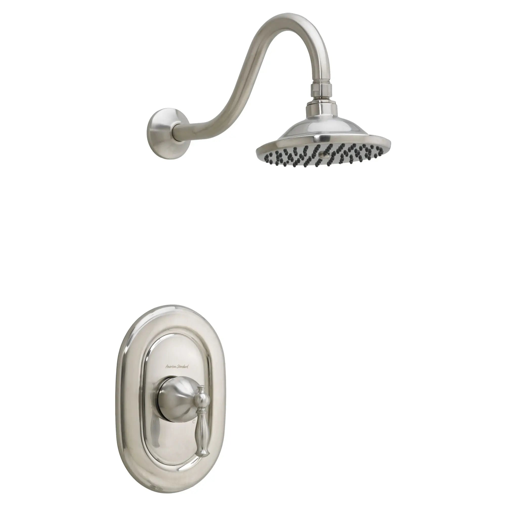 Quentin 2.5 GPM Garniture de douche Kit avec pomme de douche pluie et poignée à levier // BRUSHED NICKEL // 129147_P-T440501295_2__CDNwebp.webp