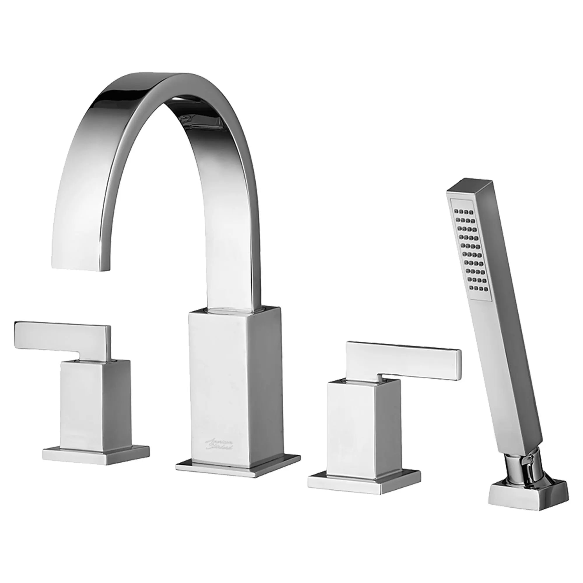 Time Square Robinet de baignoire avec douchette for Flash® Rough-In Valve With Lever Handles // CHROME POLI // 130715_T184901002_1_CDNwebp.webp