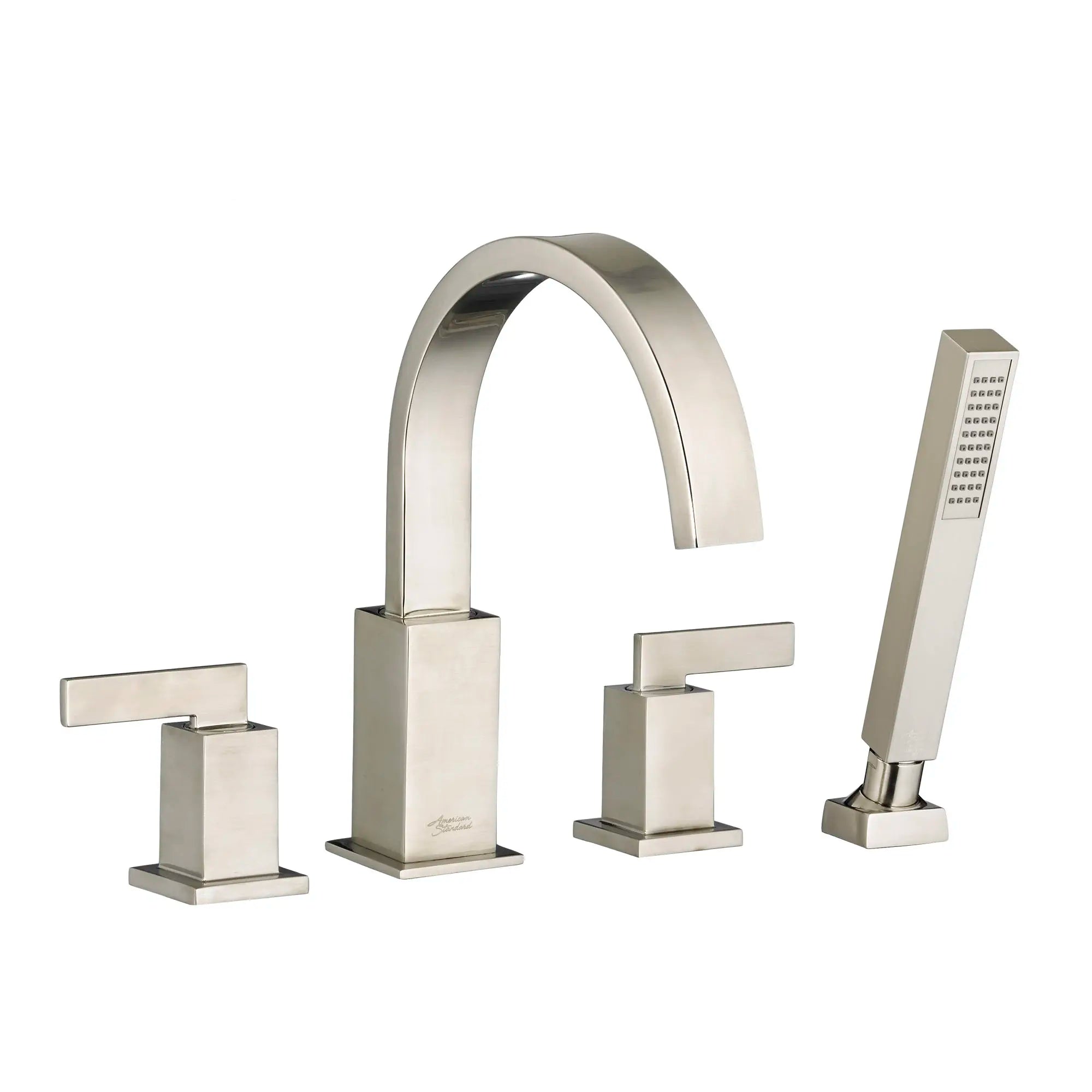 Time Square Robinet de baignoire avec douchette for Flash® Rough-In Valve With Lever Handles // NICKEL BROSSÉ // 130717_T184901295_CDNwebp.webp