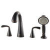 Fluent® Bathtub Faucet With  Lever Handles and Personal Shower for Flash® Rough-In Valve // LEGACY BRONZE // 130926_T186901278_CDNwebp.webp