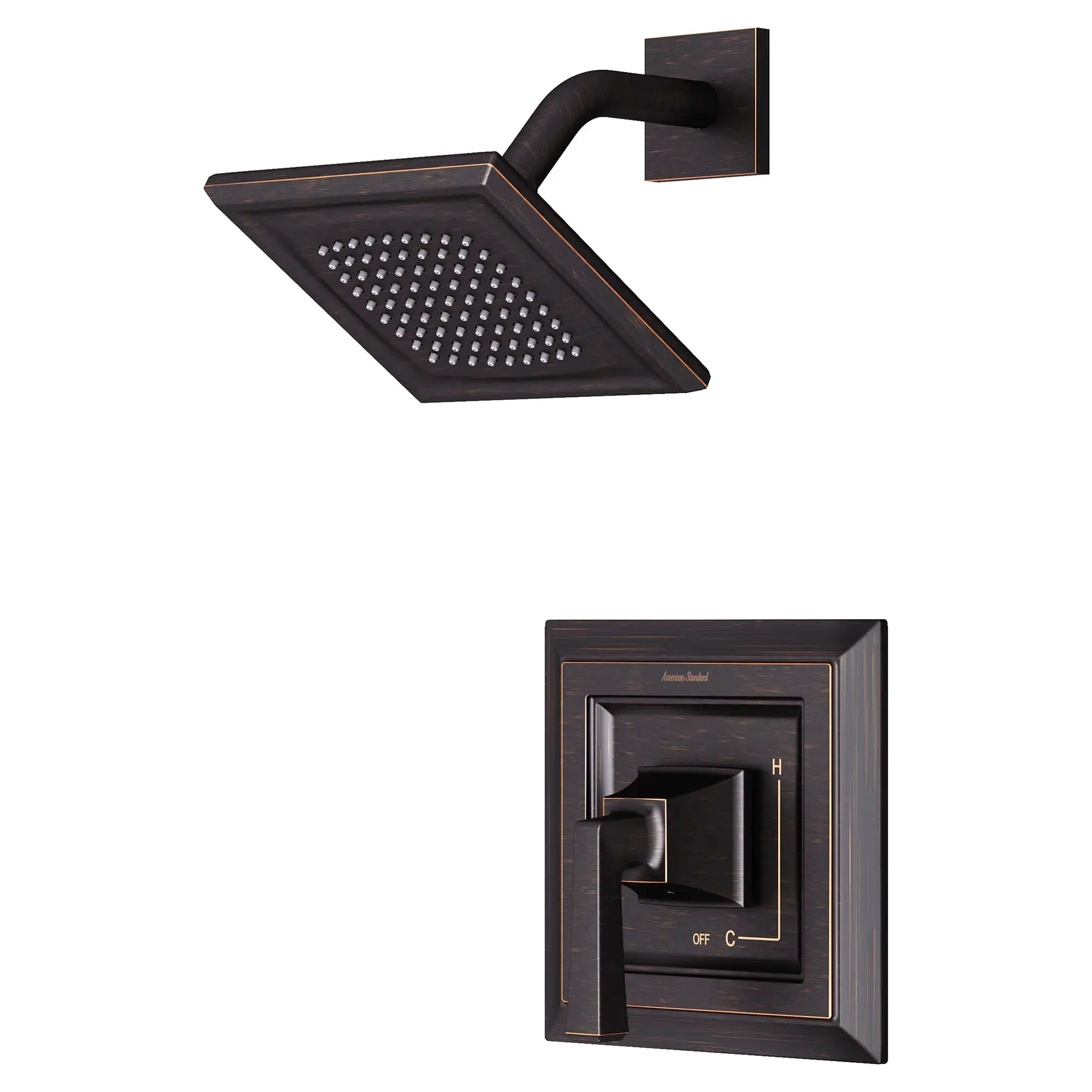 Town Square® S - Ensemble de robinetterie pour douche 2,5 gpm/9,5 L/min incluant une pomme de douche à fonction unique, une cartouche à pression équilibrée en double céramique et une poignée à levier // SHOWER / 2.5 GPM / BRONZE LEGACY // 131178_T455501278_2_0_CDNwebp.webp