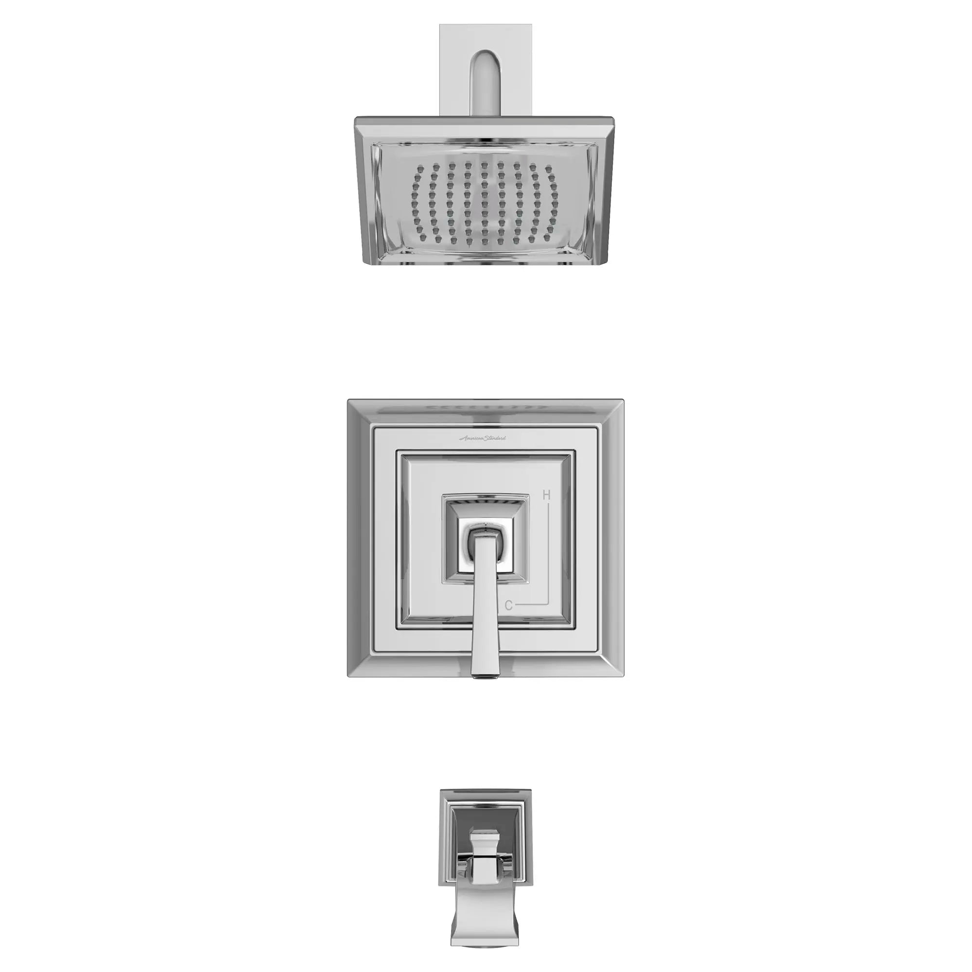 Town Square® S - Ensemble de robinetterie pour baignoire/douche 2,5 gpm/9,5 L/min incluant une pomme de douche à fonction unique, une cartouche à pression équilibrée en double céramique et une poignée à levier // TUB & SHOWER / 2.5 GPM / CHROME POLI // 131188_T455502002_0_CDNwebp.webp