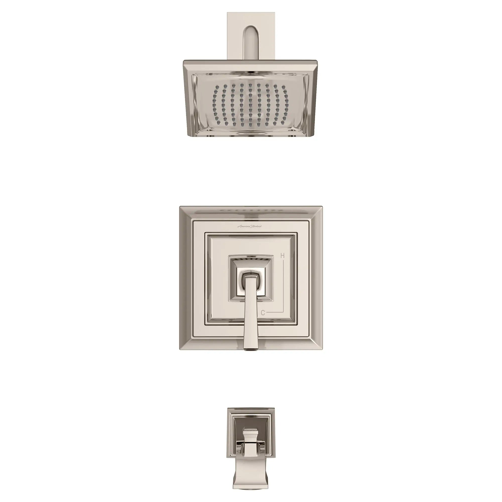 Town Square® S - Ensemble de robinetterie pour baignoire/douche 2,5 gpm/9,5 L/min incluant une pomme de douche à fonction unique, une cartouche à pression équilibrée en double céramique et une poignée à levier // TUB & SHOWER / 2.5 GPM / NICKEL POLI // 131196_T455502013_1_0_CDNwebp.webp