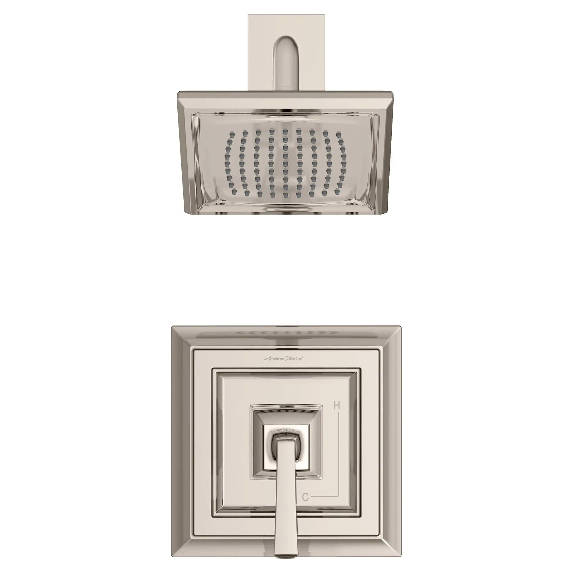 Town Square® S - Ensemble de robinetterie pour douche 1,75 gpm/6,8 L/min incluant une pomme de douche à économie d'eau, une cartouche à pression équilibrée en double céramique et une poignée à levier // SHOWER / 1.75 GPM / NICKEL POLI // 131224_T455507013_1_0_CDNwebp.webp