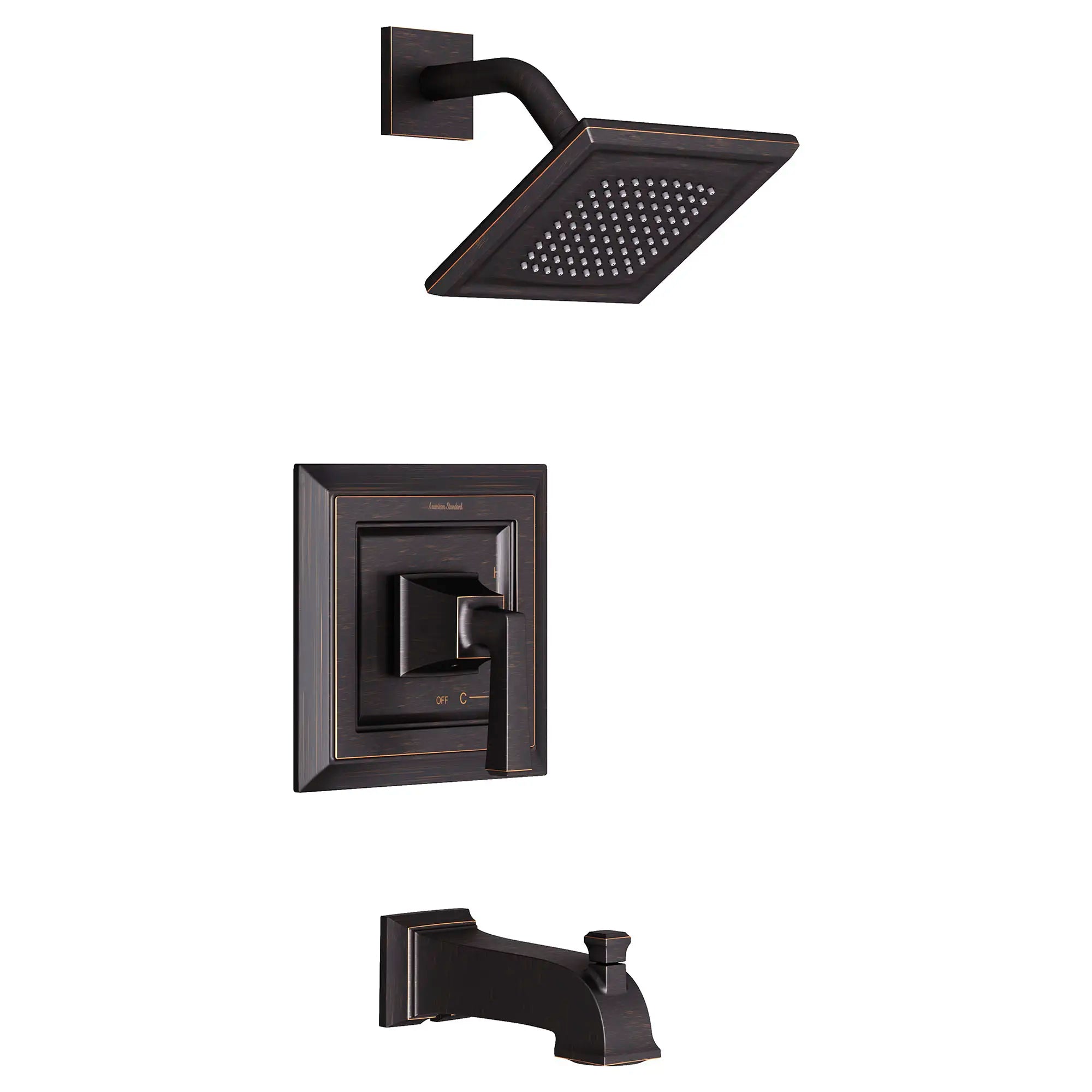 Town Square® S - Ensemble de robinetterie pour baignoire/douche 1,75 gpm/6,8 L/min incluant une pomme de douche à économie d'eau, une cartouche à pression équilibrée en double céramique et une poignée à levier // TUB & SHOWER / 1.75 GPM / BRONZE LEGACY // 131251_T455508278_1_0_CDNwebp.webp