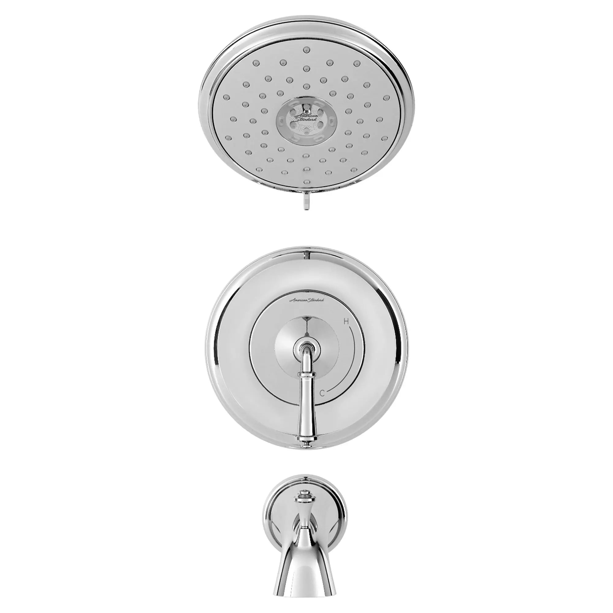 Delancey® 2.5 gpm/9.4 L/min baignoire and Garniture de douche avec Pomme de douche 4 fonctions à économie d'eau et poignée à levier // CHROME POLI // 131654_TU052502002_0_CDNwebp.webp