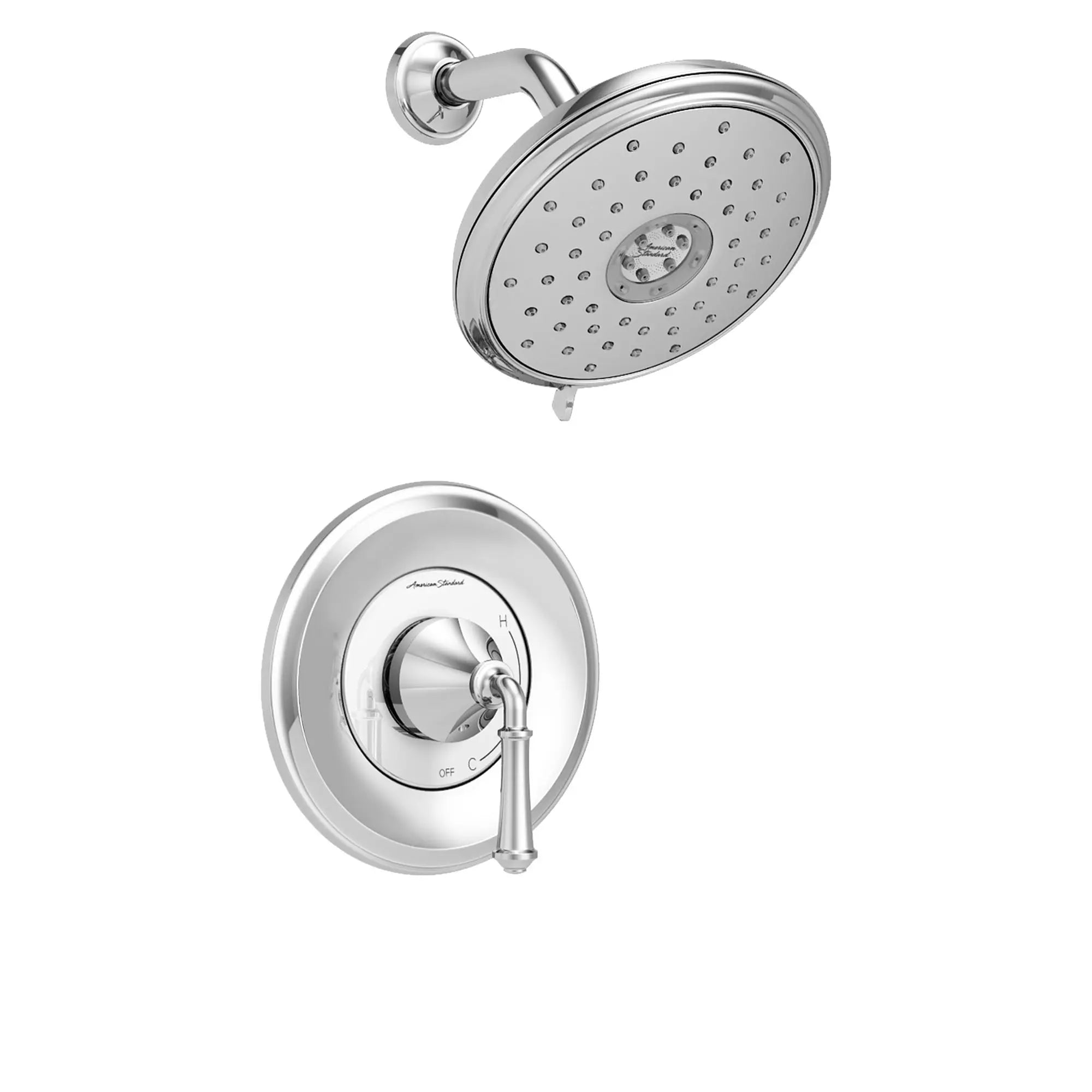 Delancey® - Ensemble de robinetterie pour douche 1,8 gpm/6,8 L/min incluant une pomme de douche 4 fonctions à économie d'eau et une poignée à levier // SHOWER / CHROME POLI // 131671_TU052507002_1_0_CDNwebp.webp