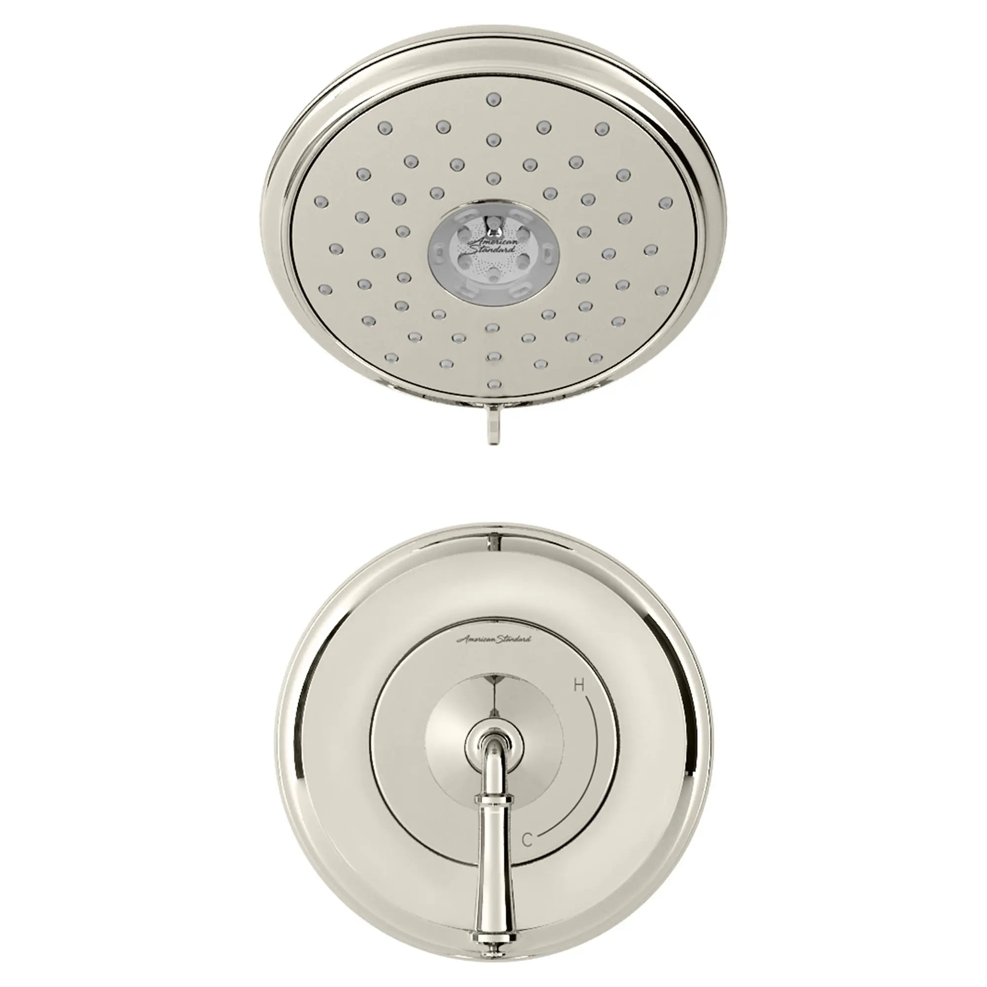 Delancey® - Ensemble de robinetterie pour douche 1,8 gpm/6,8 L/min incluant une pomme de douche 4 fonctions à économie d'eau et une poignée à levier // SHOWER / NICKEL POLI // 131672_TU052507013_0_CDNwebp.webp