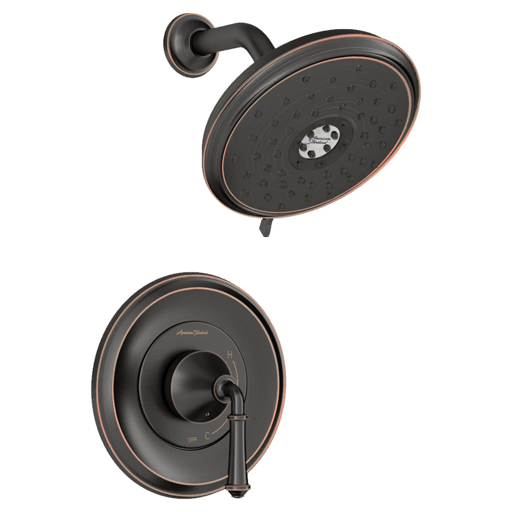 Delancey® - Ensemble de robinetterie pour douche 1,8 gpm/6,8 L/min incluant une pomme de douche 4 fonctions à économie d'eau et une poignée à levier // SHOWER / BRONZE LEGACY // 131678_TU052507278_1_0_CDNwebp.webp