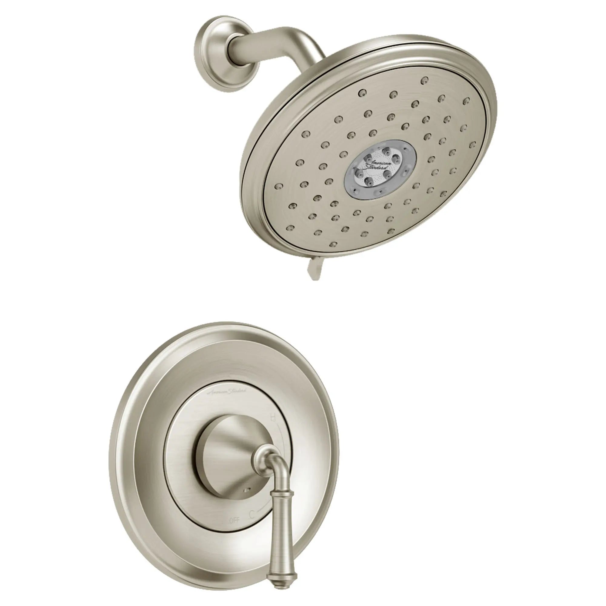 Delancey® - Ensemble de robinetterie pour douche 1,8 gpm/6,8 L/min incluant une pomme de douche 4 fonctions à économie d'eau et une poignée à levier // SHOWER / NICKEL BROSSÉ // 131683_TU052507295_1_0_CDNwebp.webp