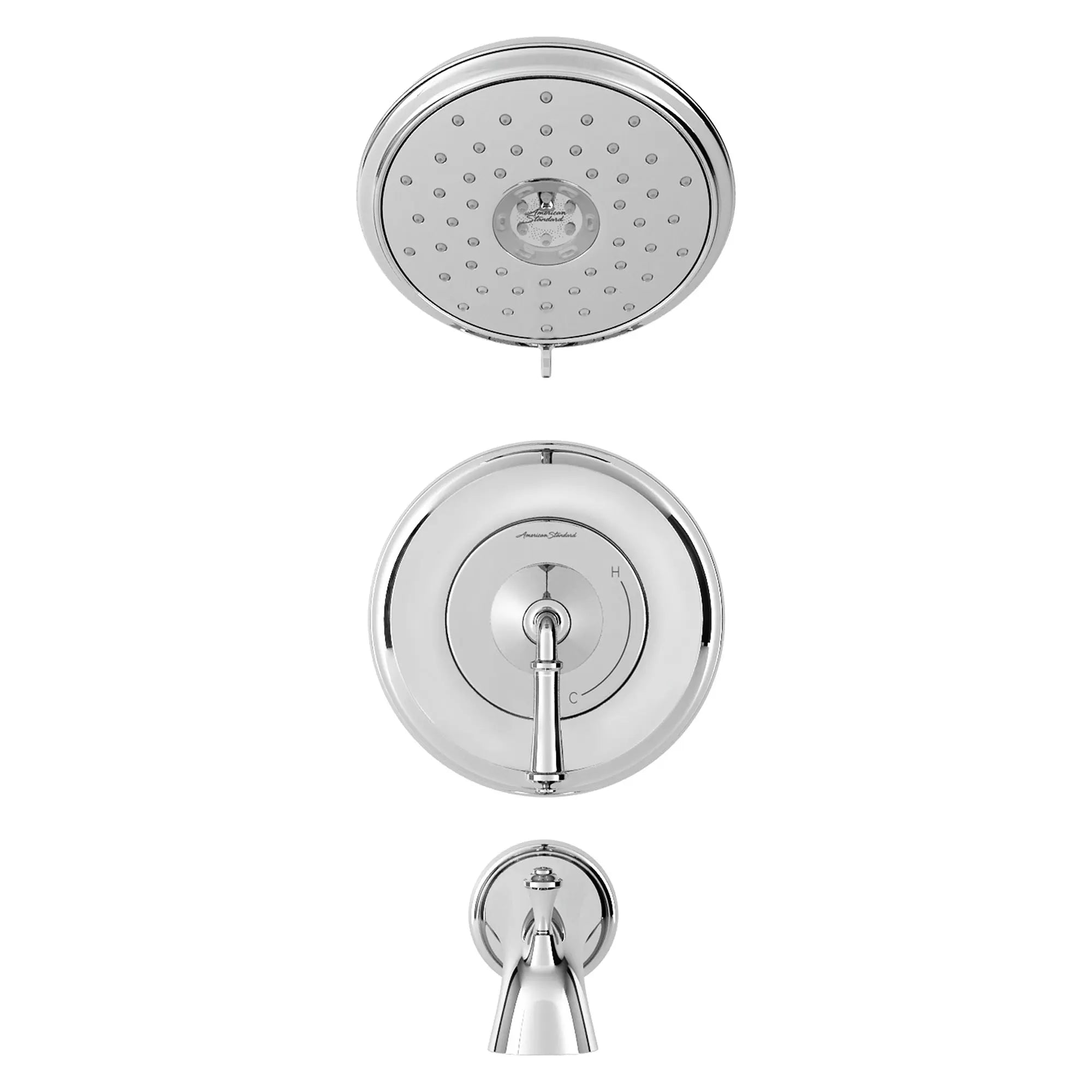 Delancey® - Ensemble de robinetterie pour baignoire/douche 1,8 gpm/6,8 L/min incluant une pomme de douche 4 fonctions à économie d'eau et une poignée à levier // TUB & SHOWER / CHROME POLI // 131685_TU052508002_0_CDNwebp.webp