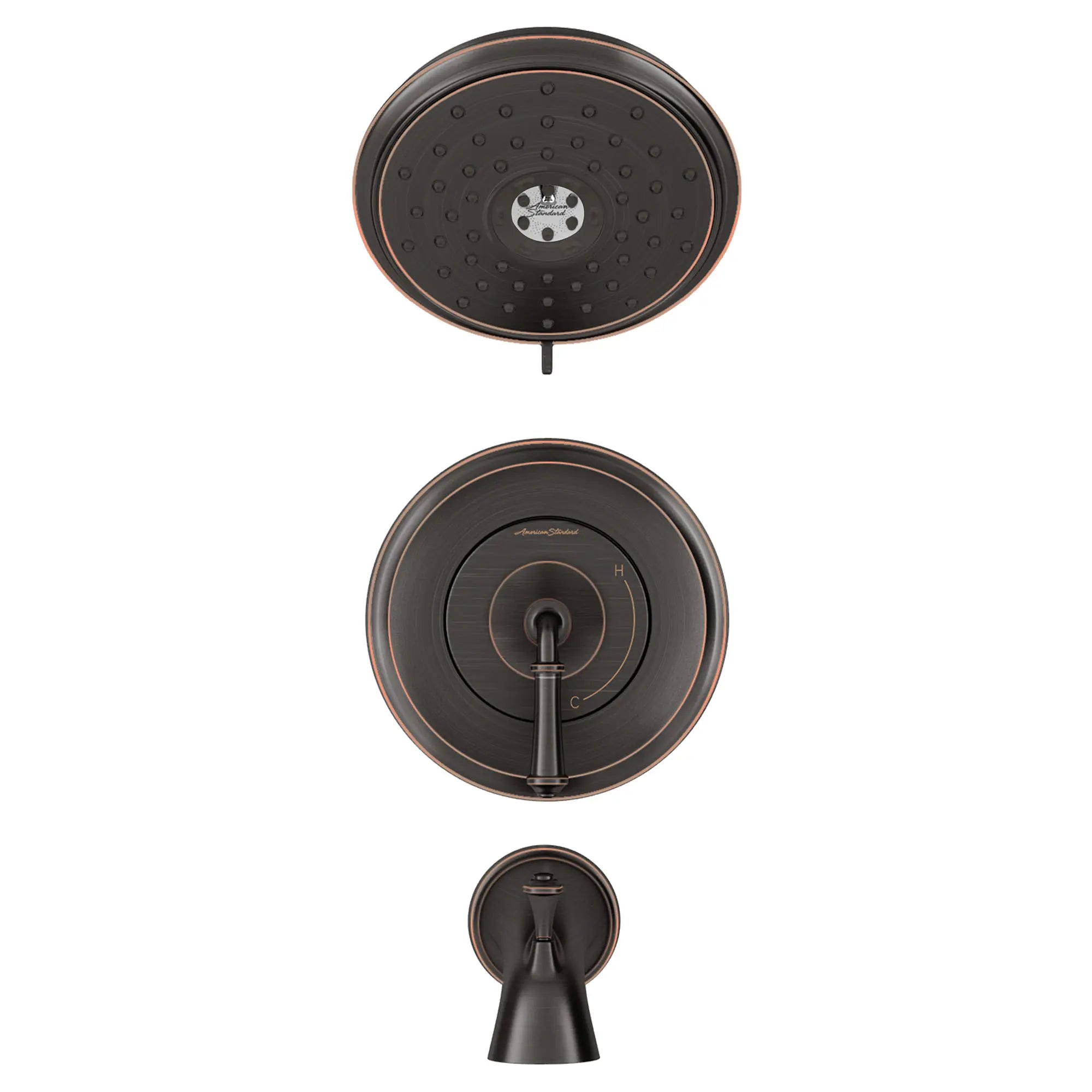 Delancey® - Ensemble de robinetterie pour baignoire/douche 1,8 gpm/6,8 L/min incluant une pomme de douche 4 fonctions à économie d'eau et une poignée à levier // TUB & SHOWER / BRONZE LEGACY // 131692_TU052508278_0_CDNwebp.webp