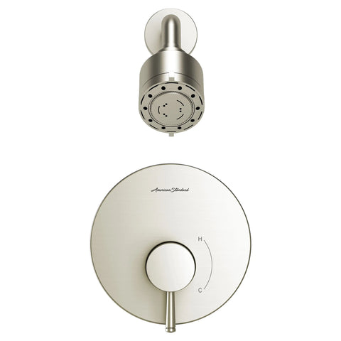 Serin® 2.5 gpm/9.5 L/min Garniture de douche avec ommeau de douche à 3 fonctions, cartouche à double équilibre de pression en céramiqueavec poignée à levier