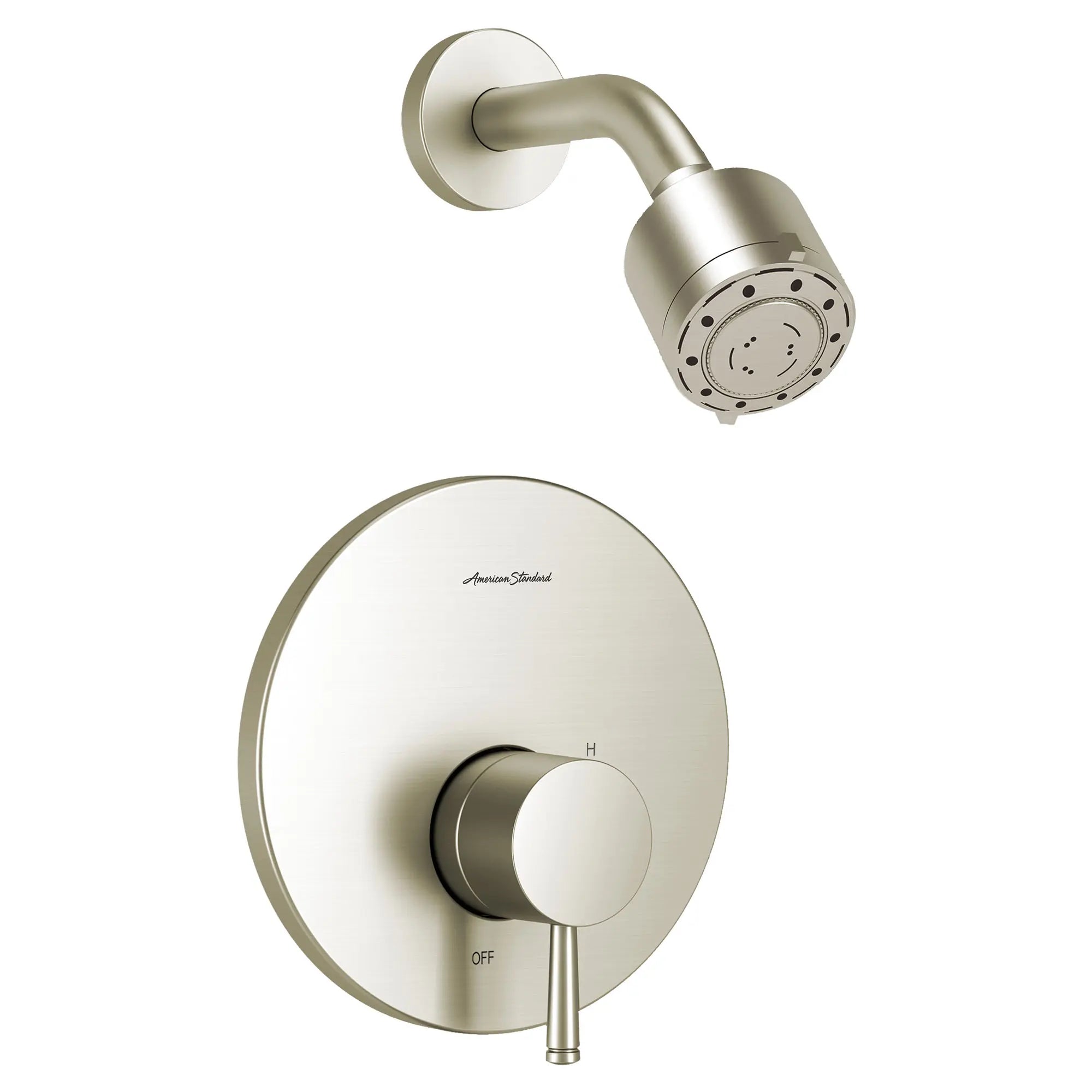 Serin® 2.5 gpm/9.5 L/min Garniture de douche avec ommeau de douche à 3 fonctions, cartouche à double équilibre de pression en céramiqueavec poignée à levier // BRUSHED NICKEL // 131724_TU064501295_1_0_CDNwebp.webp