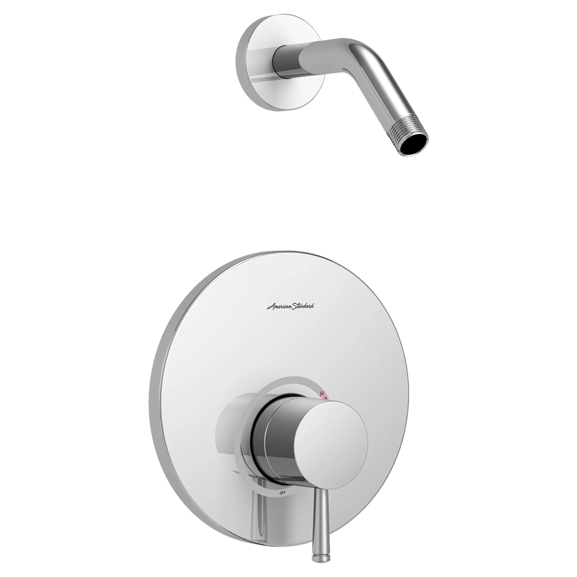 Serin® 2.5 gpm/9.5 L/min Garniture de douche Pommeau de douche , cartouche à double équilibre de pression en céramique avec poignée à levier // CHROME POLI // 131729_TU064501WDXH002_1_0_CDNwebp.webp
