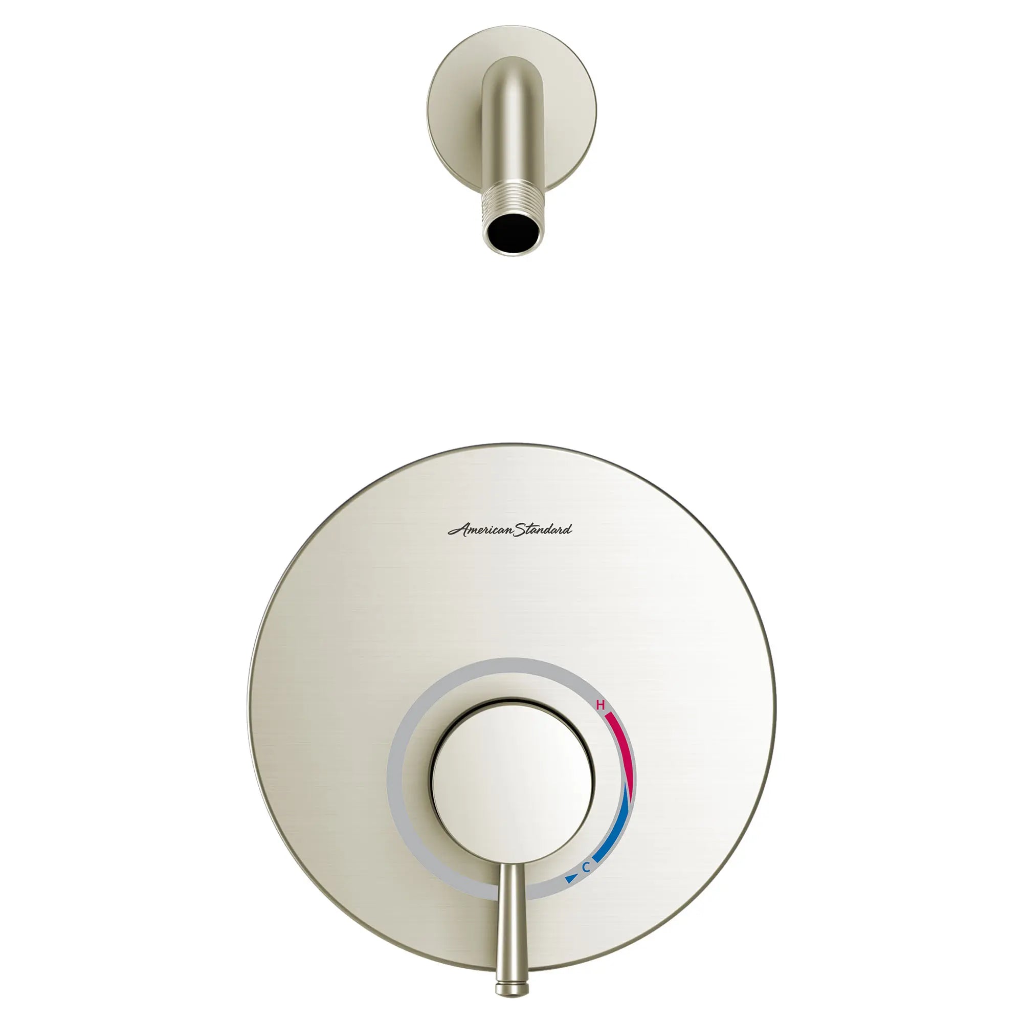 Serin® 2.5 gpm/9.5 L/min Garniture de douche Pommeau de douche , cartouche à double équilibre de pression en céramique avec poignée à levier // NICKEL BROSSÉ // 131732_TU064501WDXH295_0_CDNwebp.webp