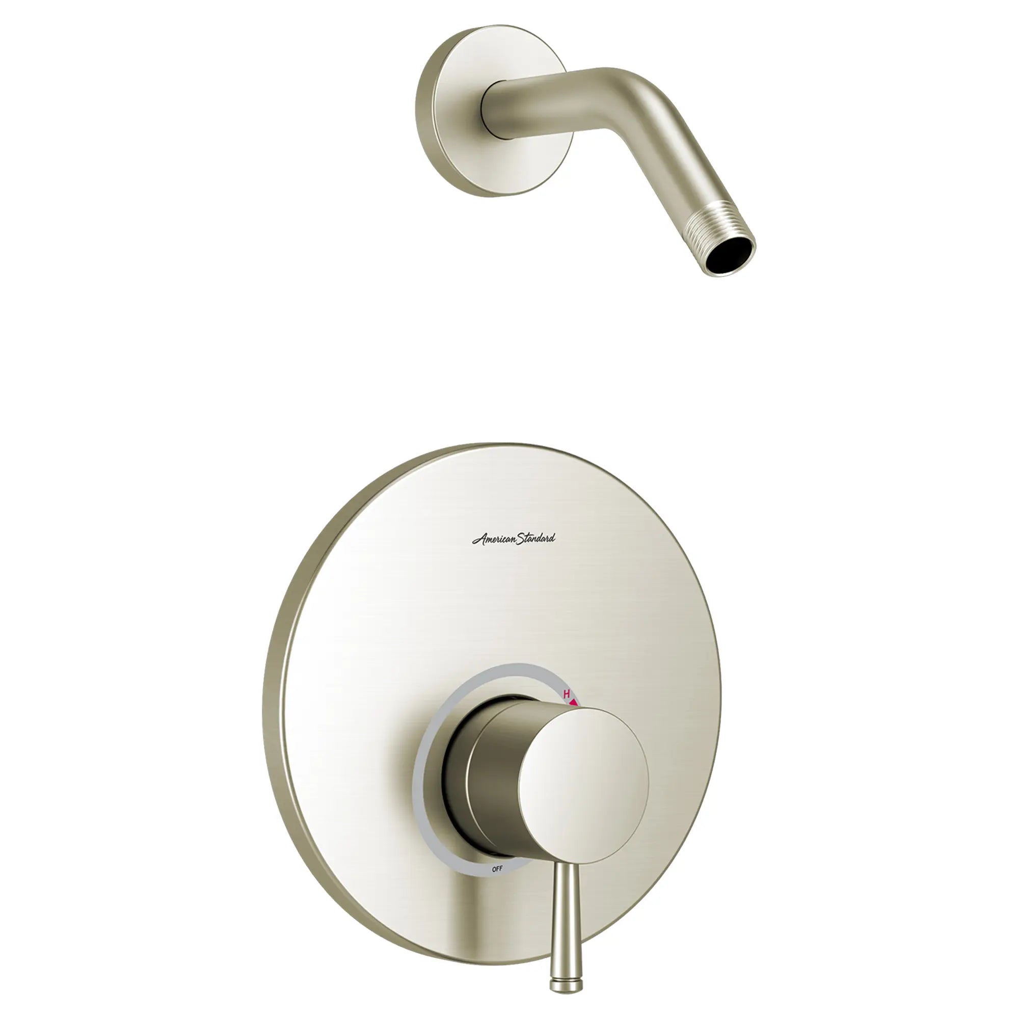 Serin® 2.5 gpm/9.5 L/min Garniture de douche Pommeau de douche , cartouche à double équilibre de pression en céramique avec poignée à levier // NICKEL BROSSÉ // 131734_TU064501WDXH295_1_0_CDNwebp.webp
