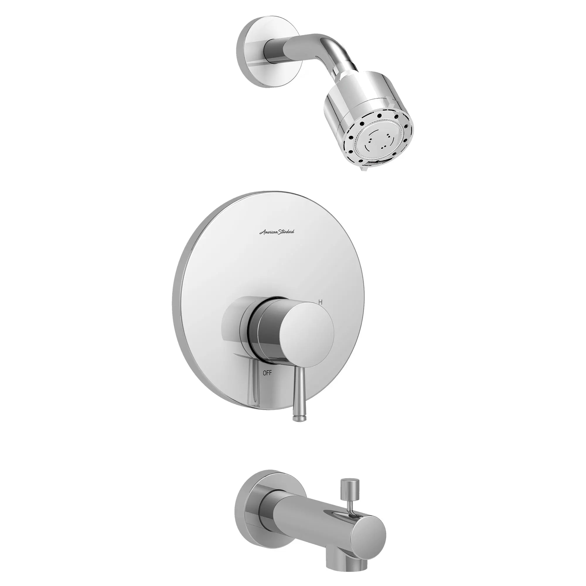Serin® 2.5 gpm/9.5 L/min Garniture de douche avec ommeau de douche à 3 fonctions, cartouche à double équilibre de pression en céramiqueavec poignée à levier // CHROME POLI // 131738_TU064502002_1_0_CDNwebp.webp