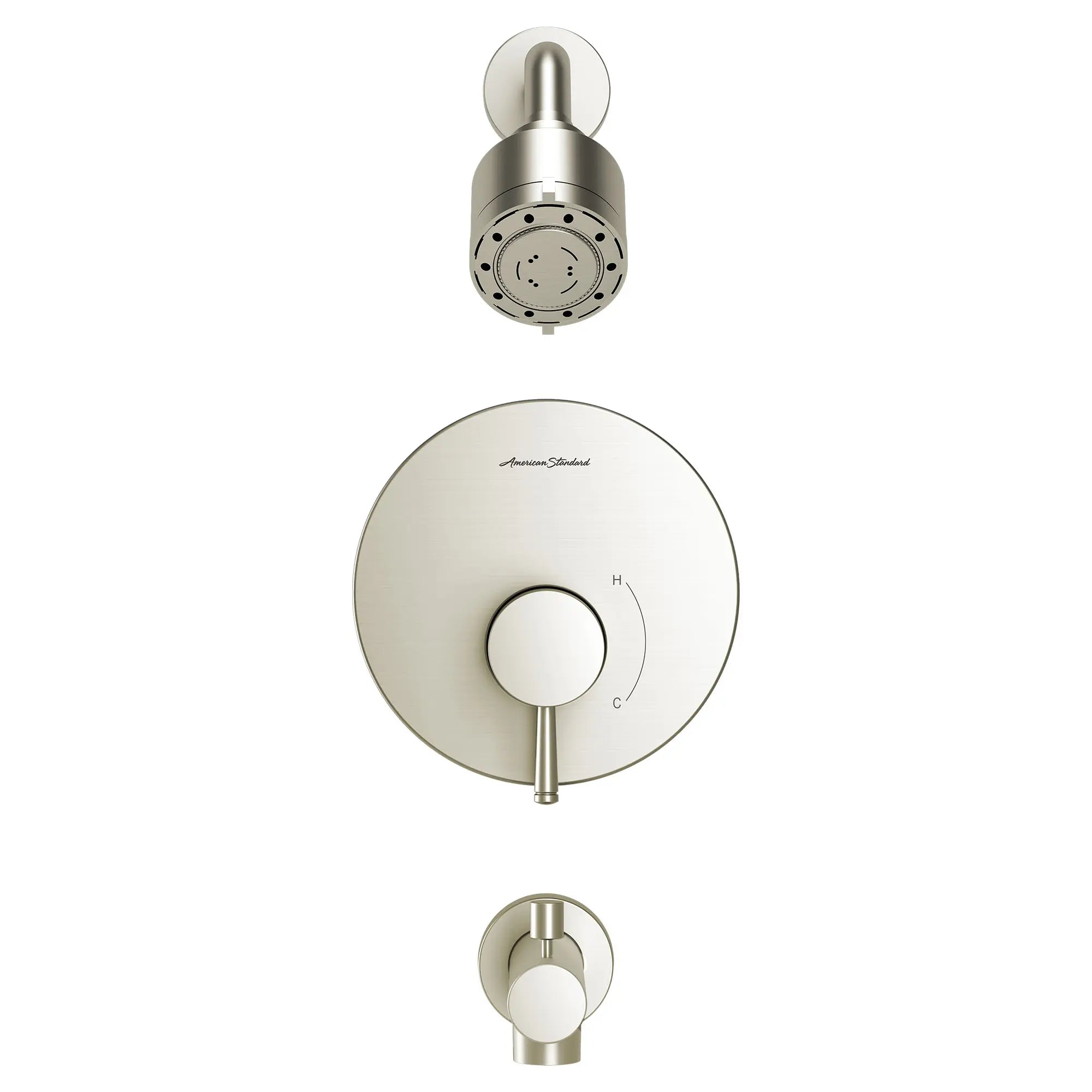 Serin® 2.5 gpm/9.5 L/min Garniture de douche avec ommeau de douche à 3 fonctions, cartouche à double équilibre de pression en céramiqueavec poignée à levier // NICKEL BROSSÉ // 131740_TU064502295_0_CDNwebp.webp