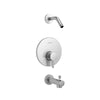 [TU064502WDXH.002] Serin® Tub and Shower Trim Kit, Double Ceramic Pressure Balance Cartridge With Lever Handle - Polished Chrome
