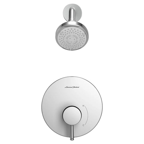 Serin® - Ensemble de robinetterie pour douche 1,75 gpm/6,6 L/min incluant une pomme de douche 3 fonctions à économie d'eau, une cartouche à pression équilibrée en double céramique et une poignée à levier