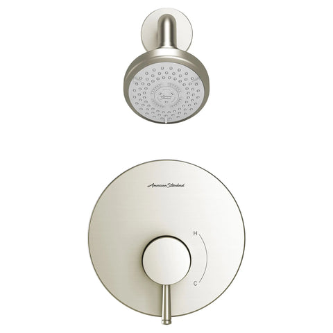 Serin® - Ensemble de robinetterie pour douche 1,75 gpm/6,6 L/min incluant une pomme de douche 3 fonctions à économie d'eau, une cartouche à pression équilibrée en double céramique et une poignée à levier
