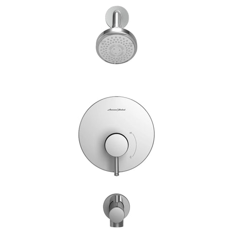 Serin® - Ensemble de robinetterie pour baignoire/ douche 1,75 gpm/6,6 L/min incluant une pomme de douche 3 fonctions à économie d'eau, une cartouche à pression équilibrée en double céramique et une poignée à levier