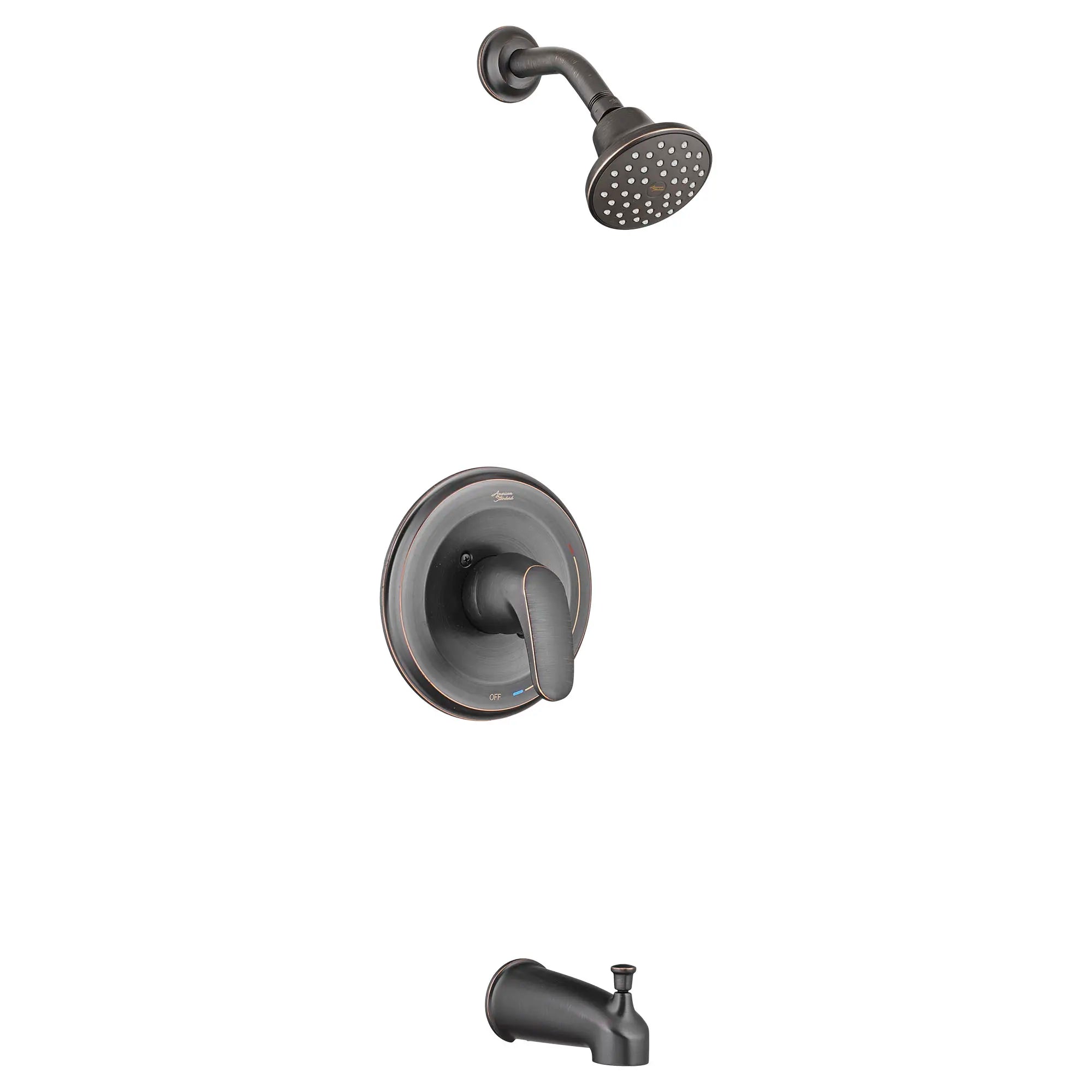 Colony® PRO - Ensemble de robinetterie pour baignoire/douche 1,75 gpm/6,6 L/min incluant une pomme de douche à économie d'eau, une cartouche à pression équilibrée en double céramique et une poignée à levier // TUB & SHOWER / BRONZE LEGACY // 131807_TU075508278_0_CDNwebp.webp