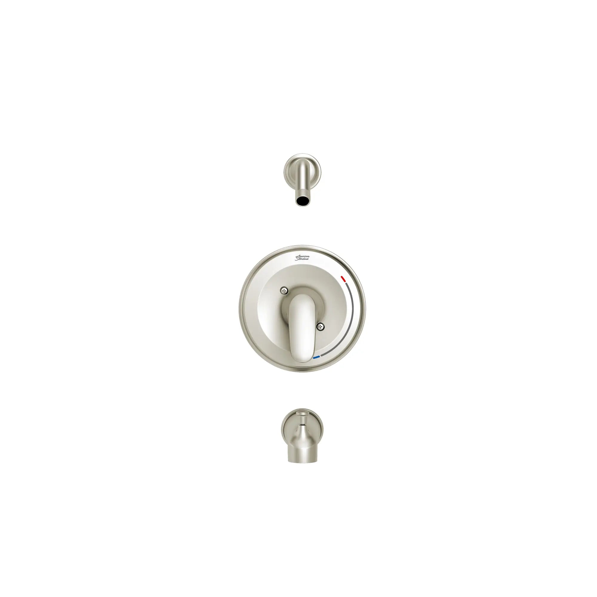 Colony® PRO - Ensemble de robinetterie pour baignoire/douche incluant une cartouche à pression équilibrée en double céramique etune poignée à levier, sans pomme de douche. // BRUSHED NICKEL // 131822_TU075508XH295_0_CDNwebp.webp
