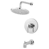 [TU105502.002] Studio® S 2.5 gpm/9.5 L/min Tub and Shower Trim Kit With Rain Showerhead, Double Ceramic Pressure Balance Cartridge With Lever Handle - Polished Chrome