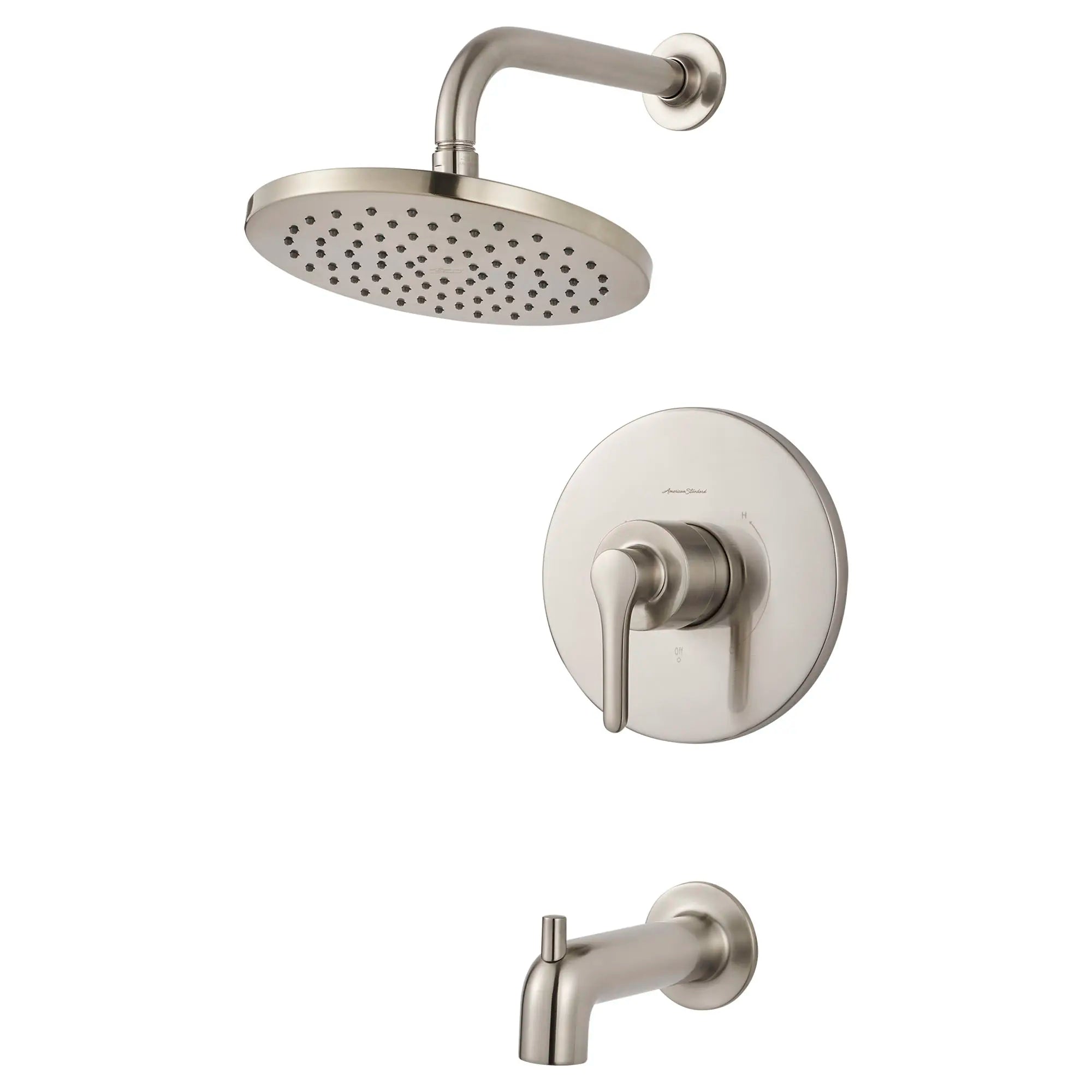 Studio® S 2.5 gpm/9.5 L/min baignoire and Garniture de douche avec pomme de douche pluie,   cartouche à double équilibre de pression en céramique avec poignée à levier // NICKEL BROSSÉ // 131863_TU105502295_2_0_CDNwebp.webp