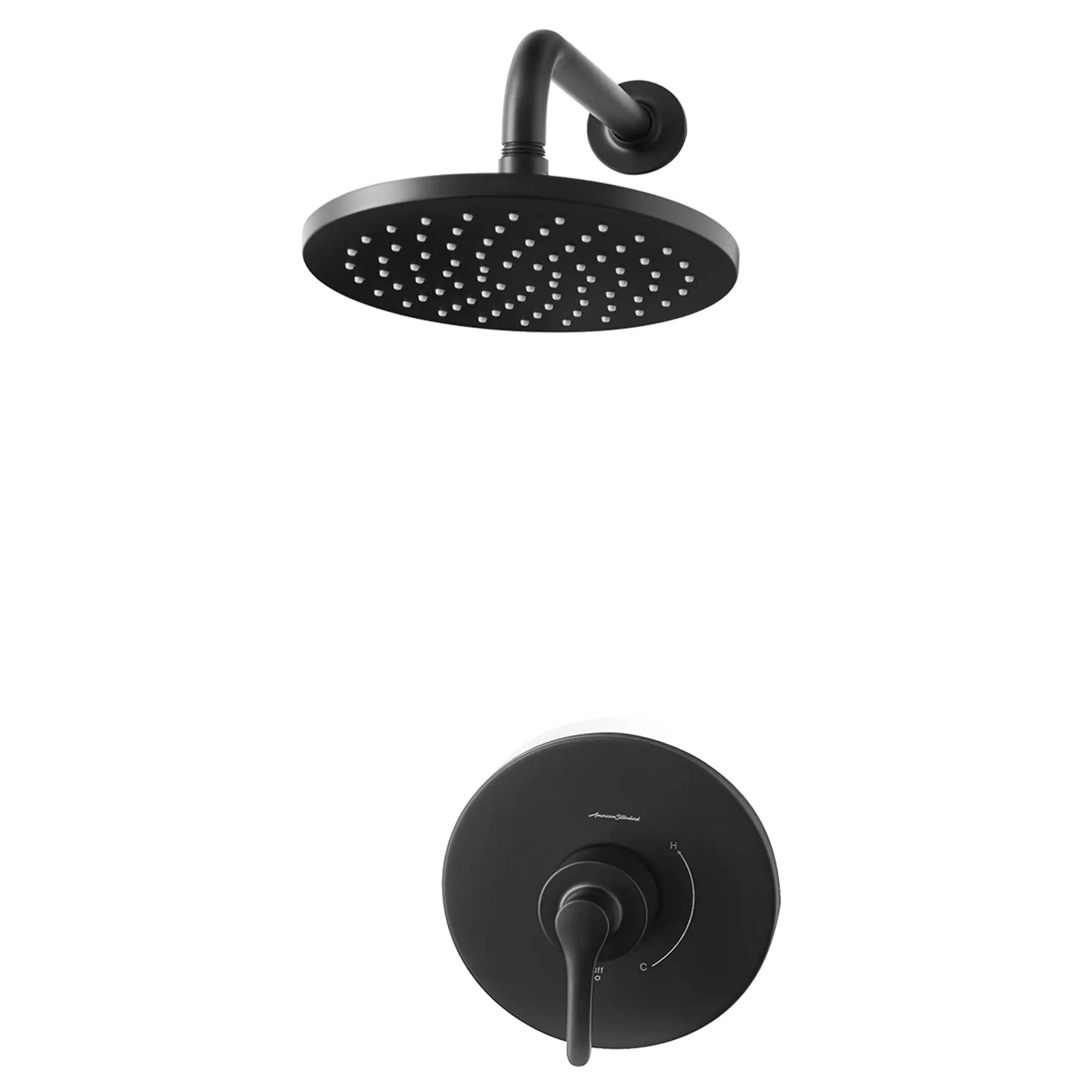 Studio® S - Ensemble de robinetterie pour douche 1,8 gpm/6,8 L/min incluant une pomme de douche pluie, une cartouche à pression équilibrée en double céramique et une poignée à levier // SHOWER / NOIR MAT // 131872_TU105507243_1_0_CDNwebp.webp