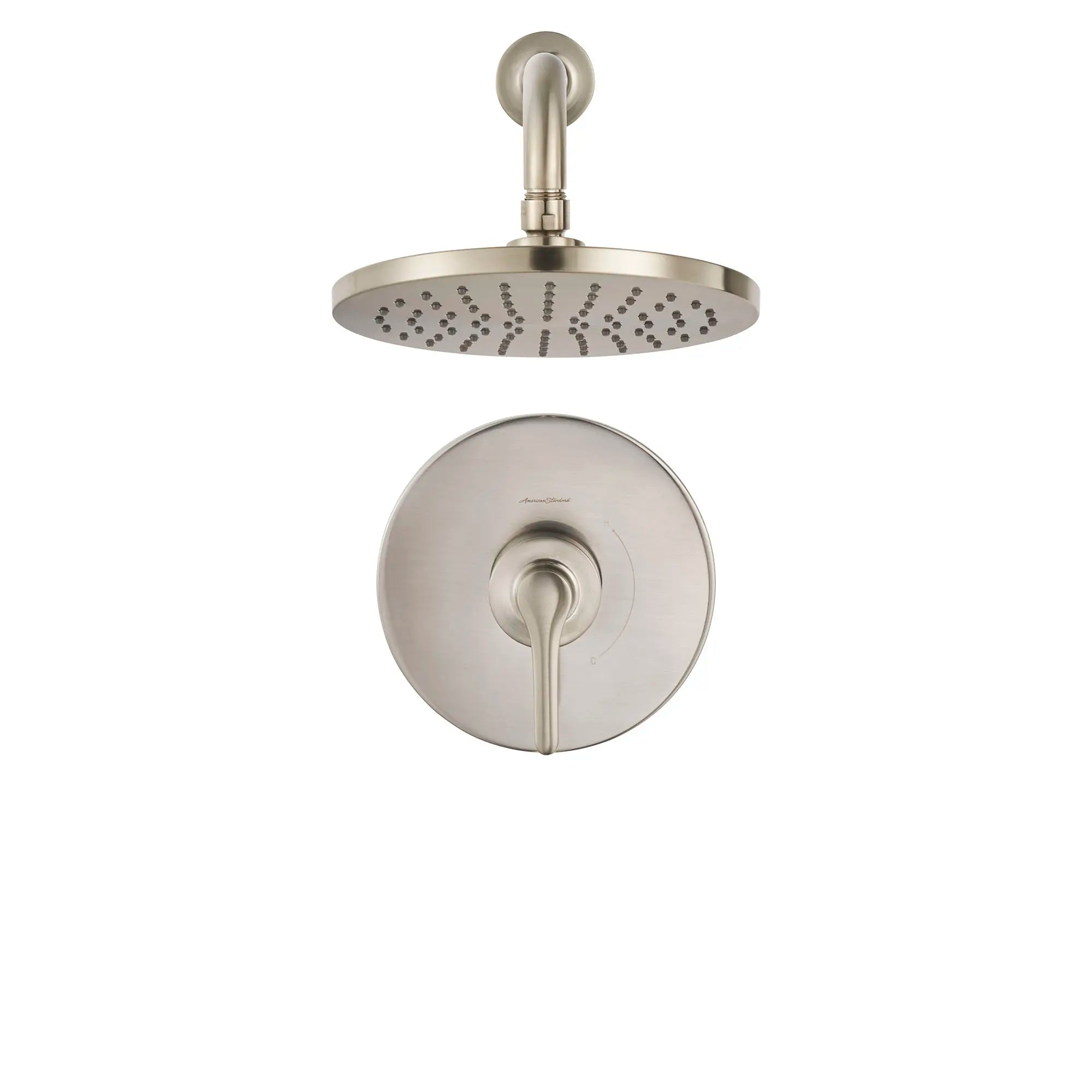 Studio® S - Ensemble de robinetterie pour douche 1,8 gpm/6,8 L/min incluant une pomme de douche pluie, une cartouche à pression équilibrée en double céramique et une poignée à levier // SHOWER / NICKEL BROSSÉ // 131873_TU105507295_0_CDNwebp.webp