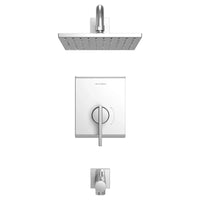Times Square® 2.5 gpm/9.5 L/min Tub and Shower Trim Kit With Rain Showerhead, Double Ceramic Pressure Balance Cartridge With Lever Handle // CHROME // 132003_TU184502002_CDNwebp.webp