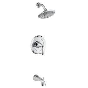 [TU186502.002] Fluent® 2.5 gpm/9.5 L/min Tub and Shower Trim Kit With Showerhead, Double Ceramic Pressure Balance Cartridge With Lever Handle - Polished Chrome