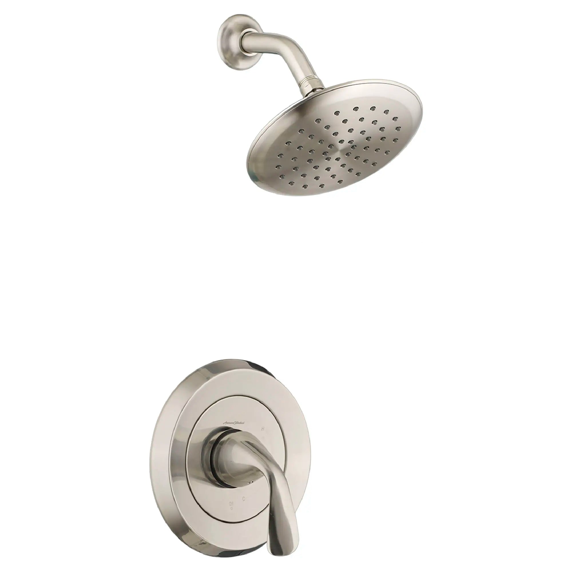 Fluent® - Ensemble de robinetterie pour douche 1,8 gpm/6,8 L/min incluant une pomme de douche à économie d'eau, une cartouche à pression équilibrée en double céramique et une poignée à levier // NICKEL BROSSÉ // 132072_TU186507295_1_0_CDNwebp.webp