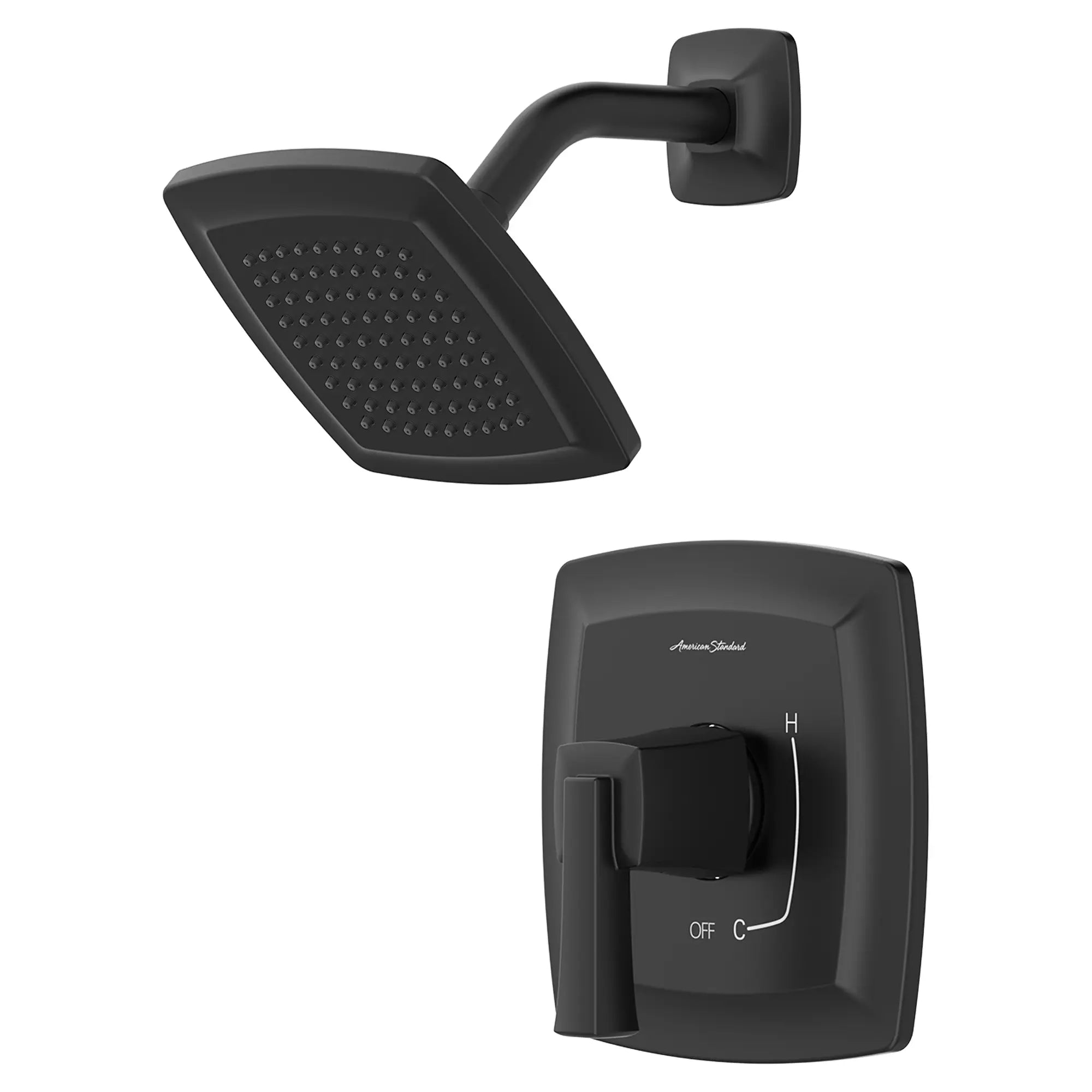 Townsend® - Ensemble de robinetterie pour douche 1,75 gpm/6,6 L/min incluant une pomme de douche à économie d'eau, une cartouche à pression équilibrée en double céramique et une poignée à levier // SHOWER / 1.75 GPM / NOIR MAT // 132135_TU353507.243_0_CDNwebp.webp