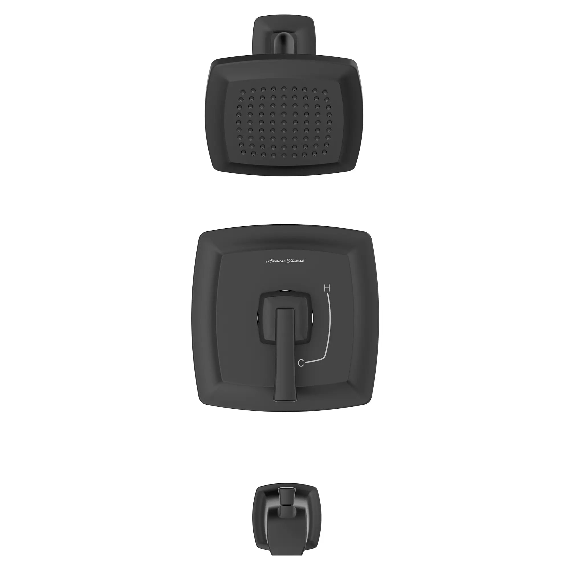 Townsend® - Ensemble de robinetterie pour baignoire/douche 1,75 gpm/6,6 L/min incluant une pomme de douche à économie d'eau, une cartouche à pression équilibrée en double céramique et une poignée à levier // TUB & SHOWER / 1.75 GPM / NOIR MAT // 132154_TU353508.243_1_0_CDNwebp.webp