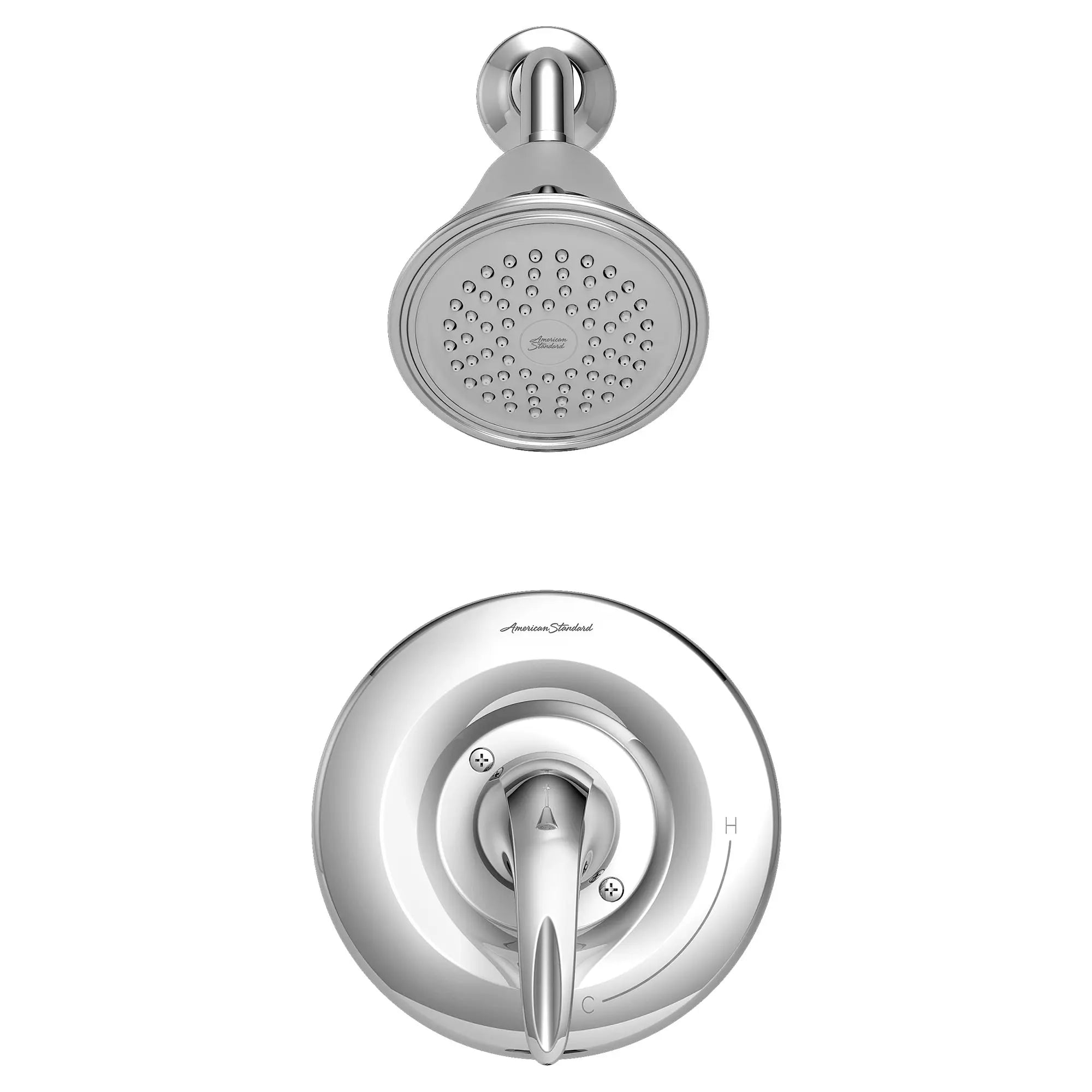 Reliant 3® - Ensemble de robinetterie pour douche 2,5 gpm/9,5 L/min incluant une pomme de douche, une cartouche à pression équilibrée en double céramique et une poignée à levier // CHROME POLI // 132214_TU385501002_0_CDNwebp.webp