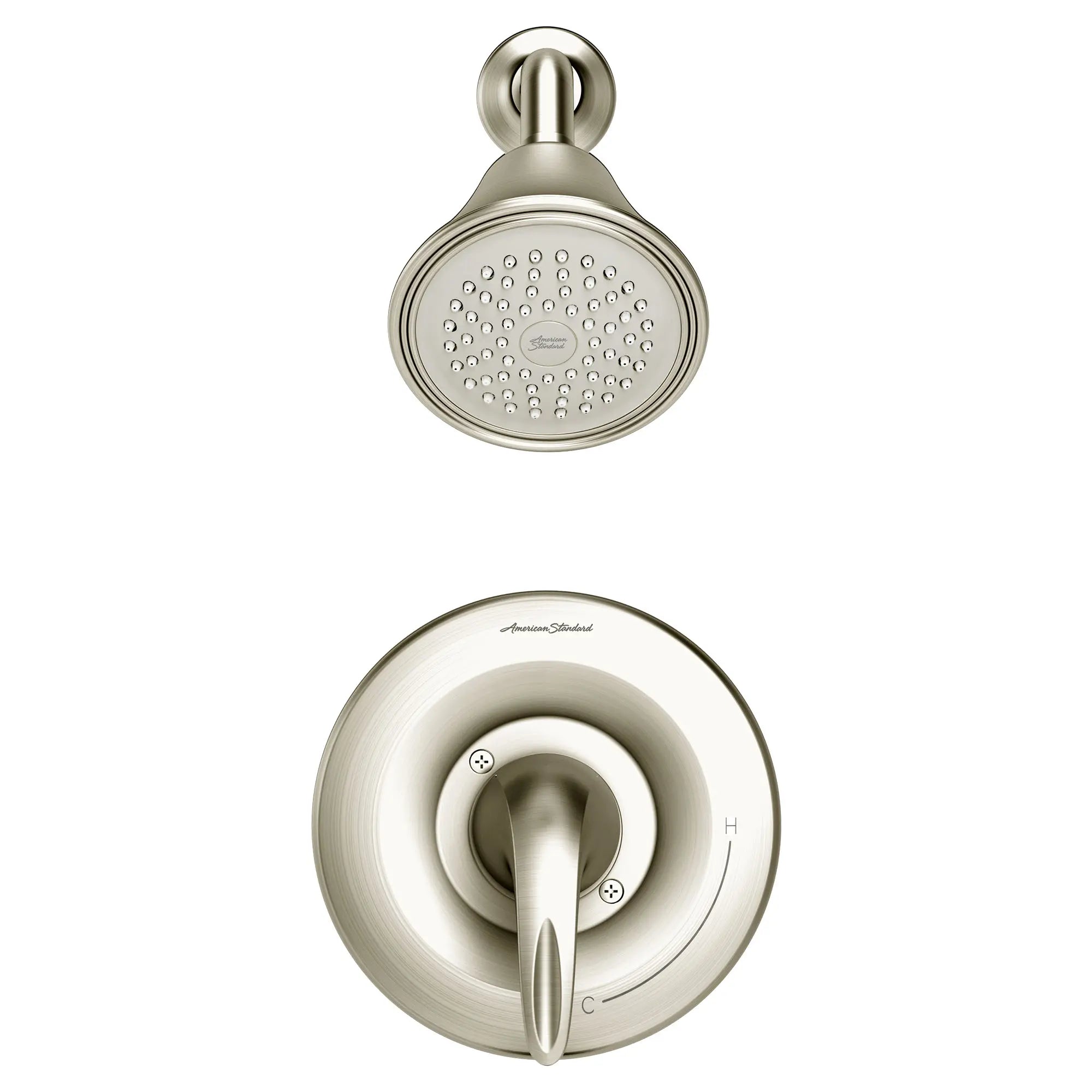 Reliant 3® - Ensemble de robinetterie pour douche 2,5 gpm/9,5 L/min incluant une pomme de douche, une cartouche à pression équilibrée en double céramique et une poignée à levier // NICKEL BROSSÉ // 132216_TU385501295_0_CDNwebp.webp