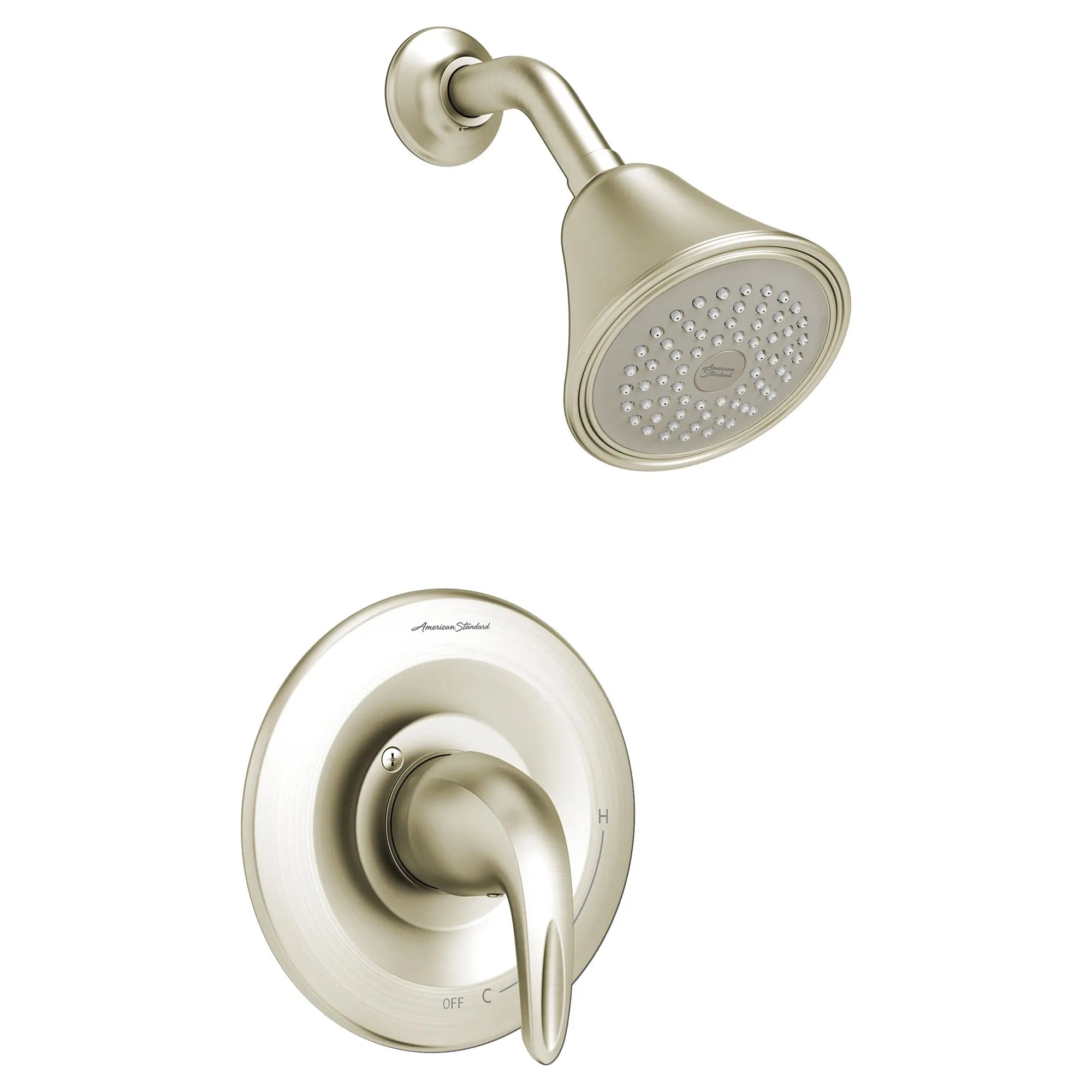 Reliant 3® - Ensemble de robinetterie pour douche 2,5 gpm/9,5 L/min incluant une pomme de douche, une cartouche à pression équilibrée en double céramique et une poignée à levier // NICKEL BROSSÉ // 132217_TU385501295_1_0_CDNwebp.webp