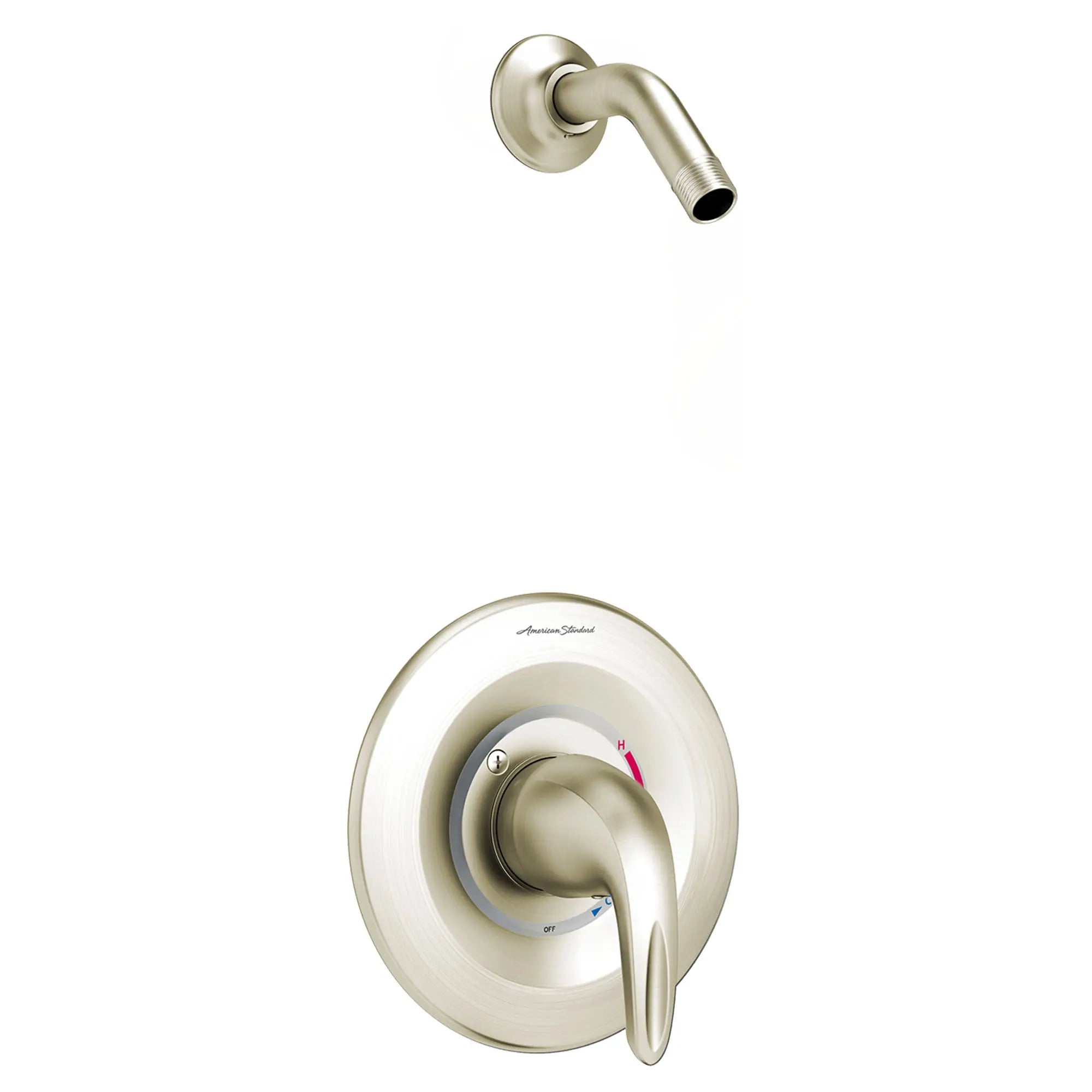 Reliant 3® 2.5 gpm/9.5 L/min Garniture de douche  cartouche à double équilibre de pression en céramique avec poignée à levier // NICKEL BROSSÉ // 132224_TU385501WDXH295_1_0_CDNwebp.webp