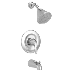 [TU385502.002] Reliant 3® 2.5 gpm/9.5 L/min Tub and Shower Trim Kit With Showerhead, Double Ceramic Pressure Balance Cartridge With Lever Handle - Polished Chrome