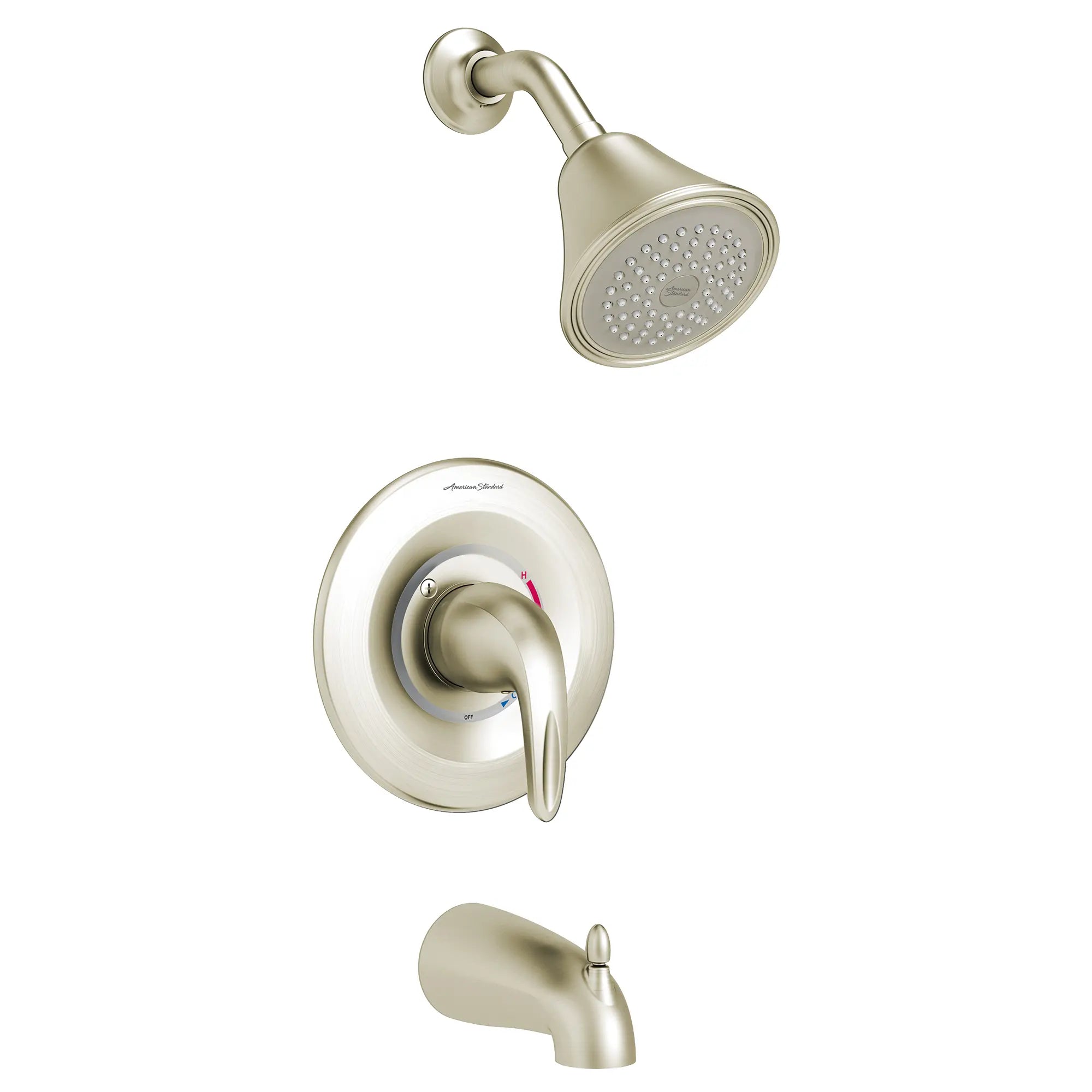 Reliant 3® 2.5 gpm/9.5 L/min Garniture de douche   cartouche à double équilibre de pression en céramique avec poignée à levier // NICKEL BROSSÉ // 132244_TU385502WD295_1_0_CDNwebp.webp