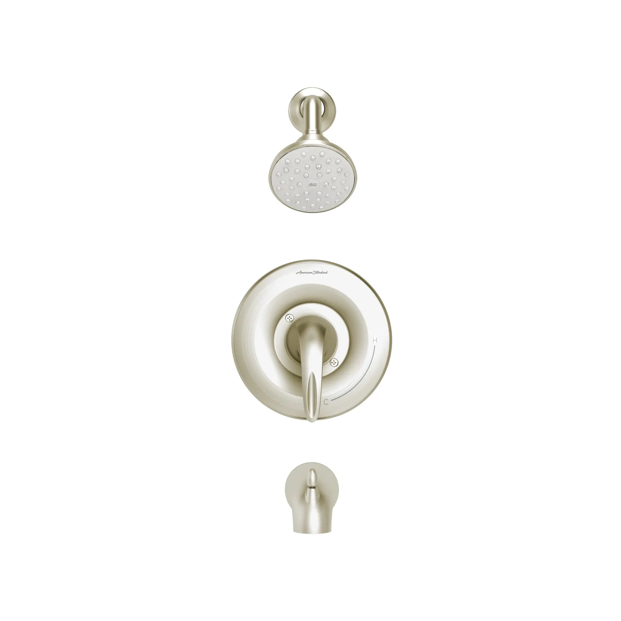 Reliant 3® - Ensemble de robinetterie pour baignoire/douche 1,75 gpm/6,6 L/min incluant une cartouche à pression équilibrée en double céramique et une poignée à levier // BRUSHED NICKEL // 132274_TU385508295_0_CDNwebp.webp