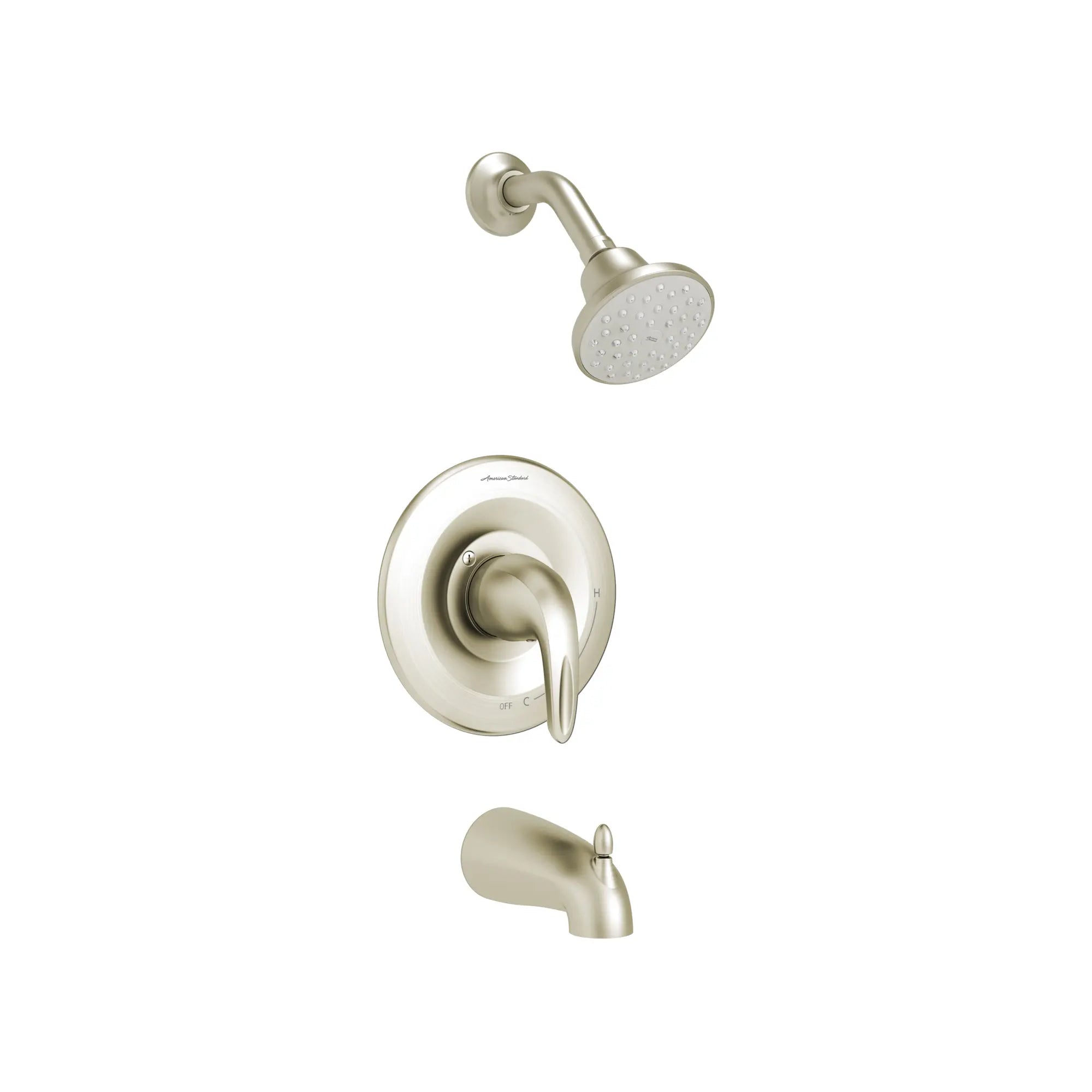 Reliant 3® - Ensemble de robinetterie pour baignoire/douche 1,75 gpm/6,6 L/min incluant une cartouche à pression équilibrée en double céramique et une poignée à levier // BRUSHED NICKEL // 132275_TU385508295_1_0_CDNwebp.webp
