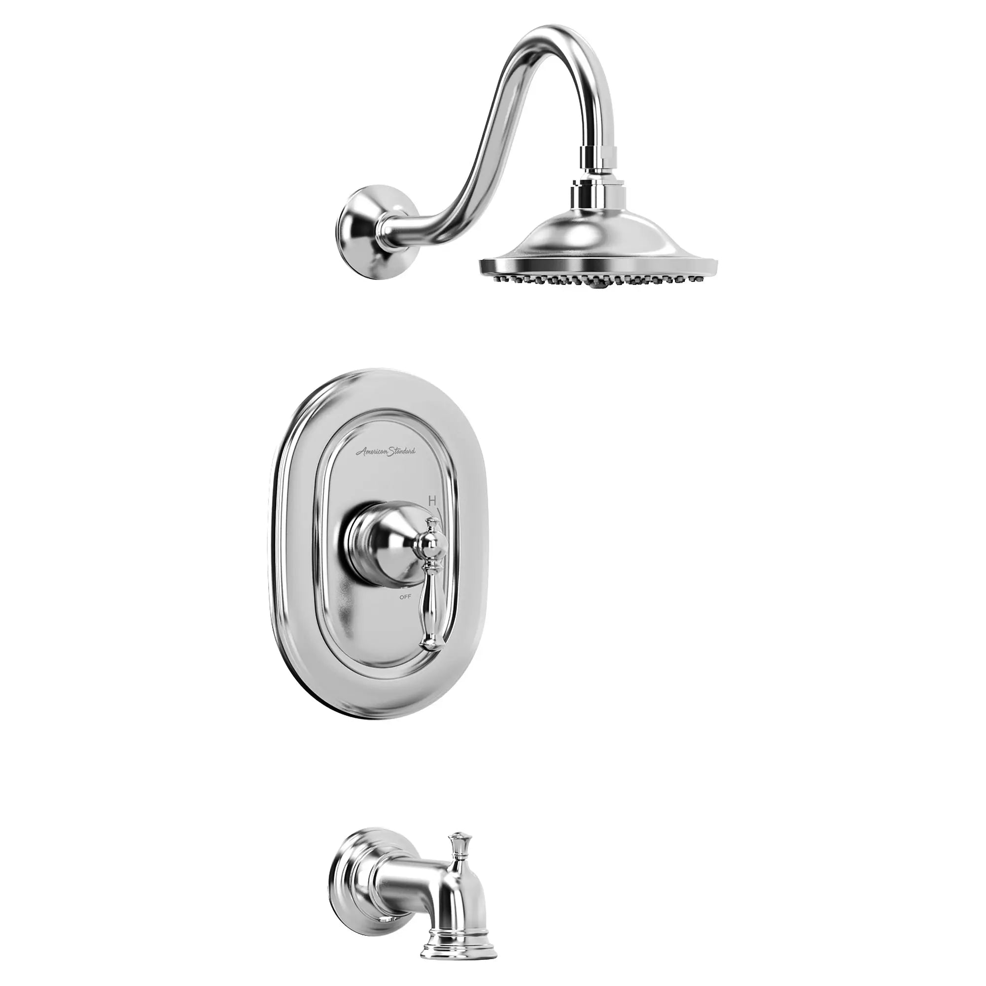 Quentin 2.5 gpm/9.5 L/min baignoire and Garniture de douche avec pomme de douche pluie,   cartouche à double équilibre de pression en céramique avec poignée à levier // CHROME POLI // 132451_TU440502002_1_0_CDNwebp.webp
