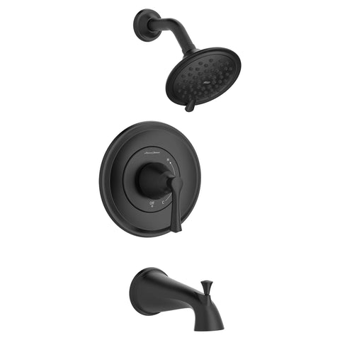 Estate - Ensemble de robinetterie pour baignoire/douche 1,8 gpm/6,8 L/min incluant une pomme de douche à 3 fonctions, économe en eau, une cartouche à pression équilibrée en double céramique et une poignée à levier