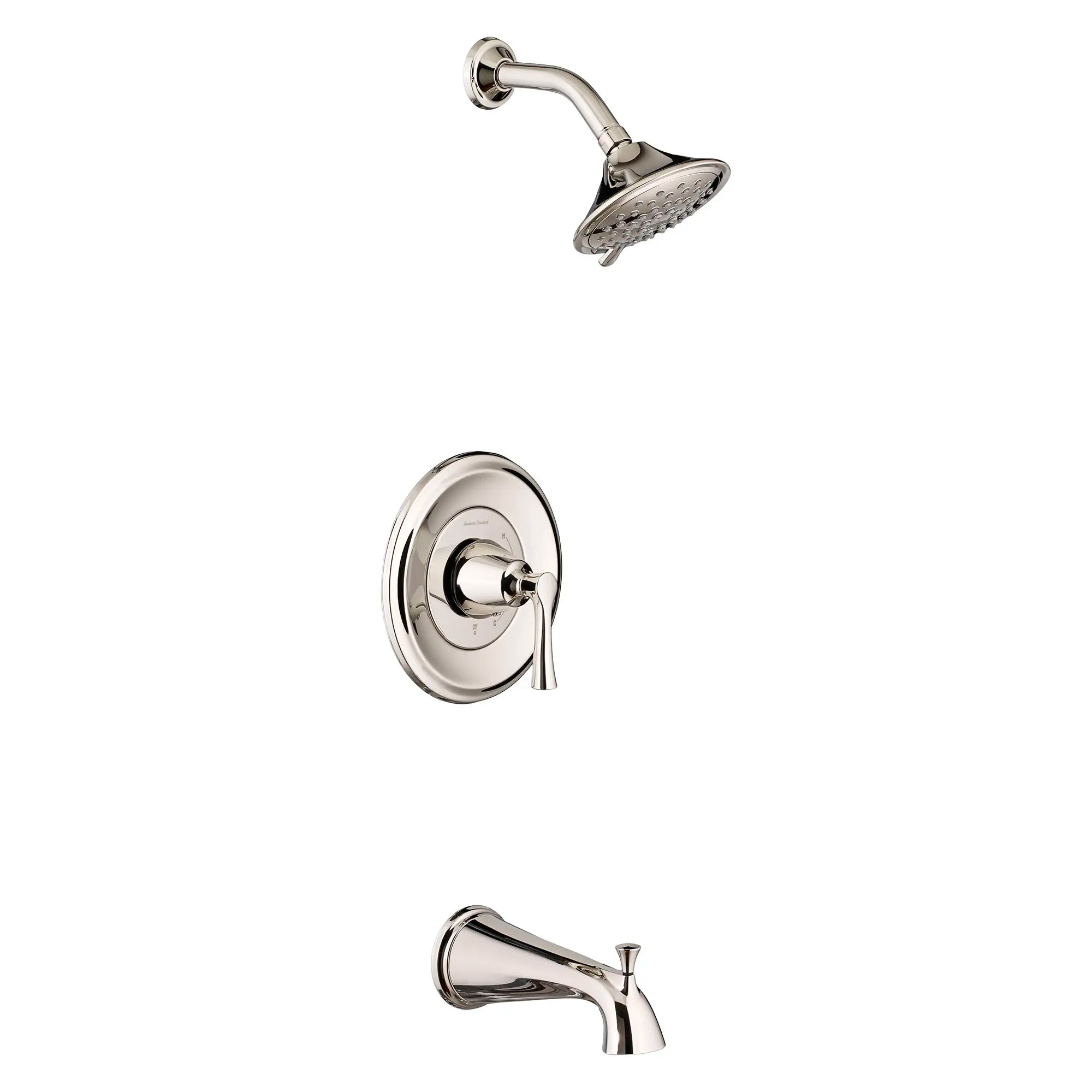 Estate® 1.75 GPM baignoire and Garniture de douche avec Économie d'eau 3 fonctions Pomme de douche et poignée à levier // POLISHED NICKEL // 132586_TU722508013_0_CDNwebp.webp
